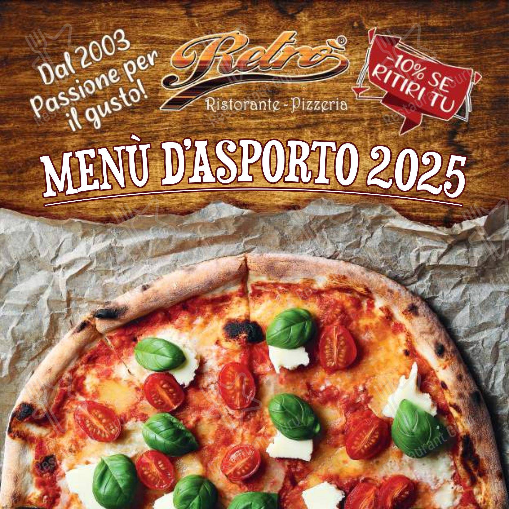 Menu bar per Retrò pizzeria