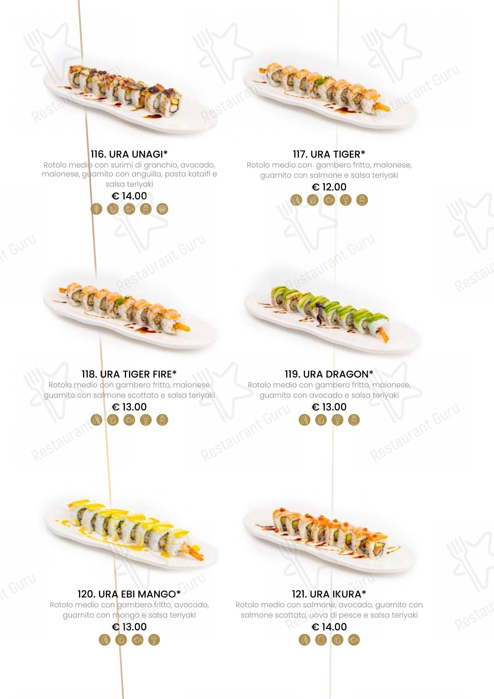 Menu di Ristorante Sushi Yami Vercelli - Menu bar