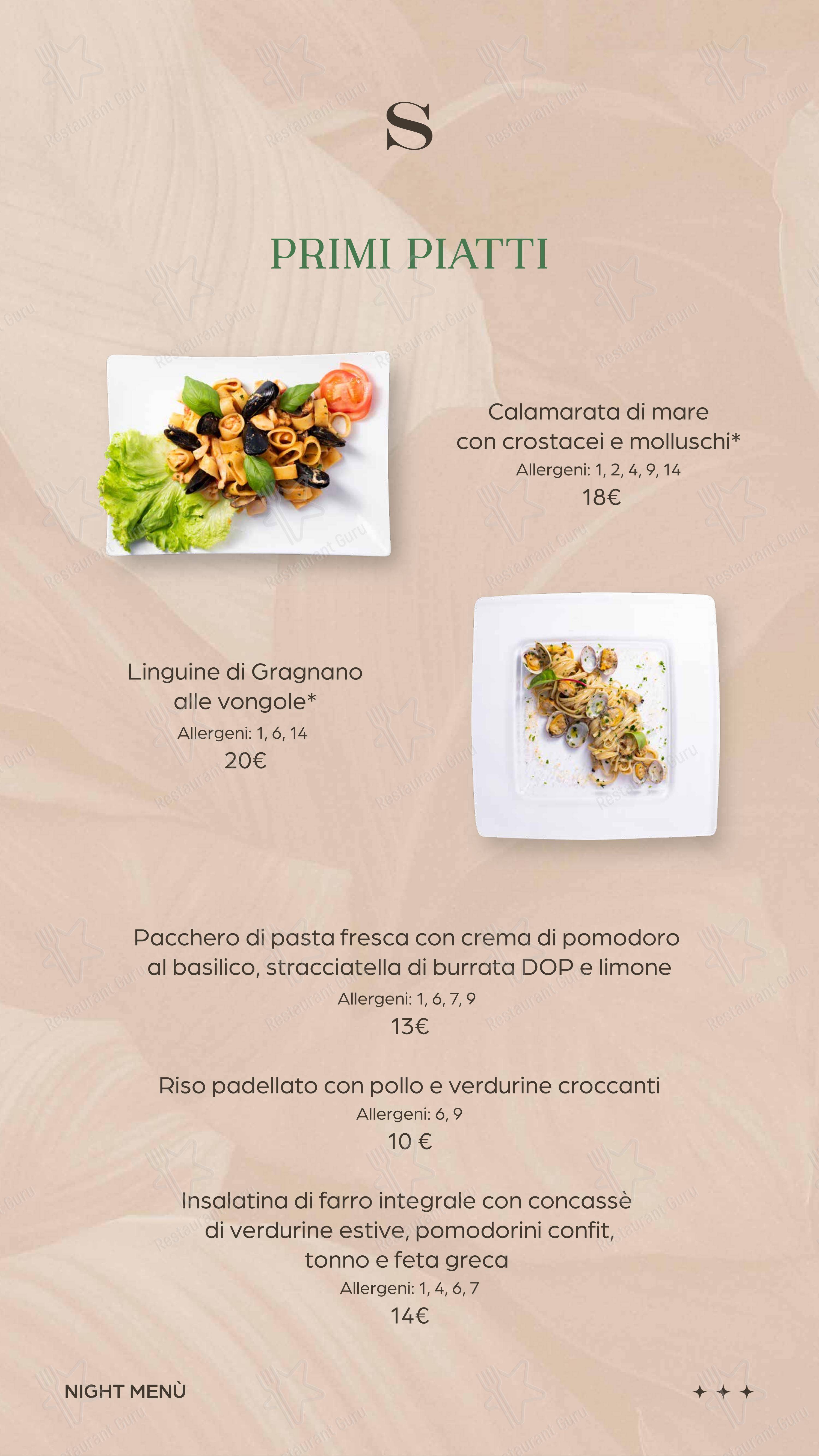 SAND BEACH CLUB SOTTOMARINA in Chioggia - Menu