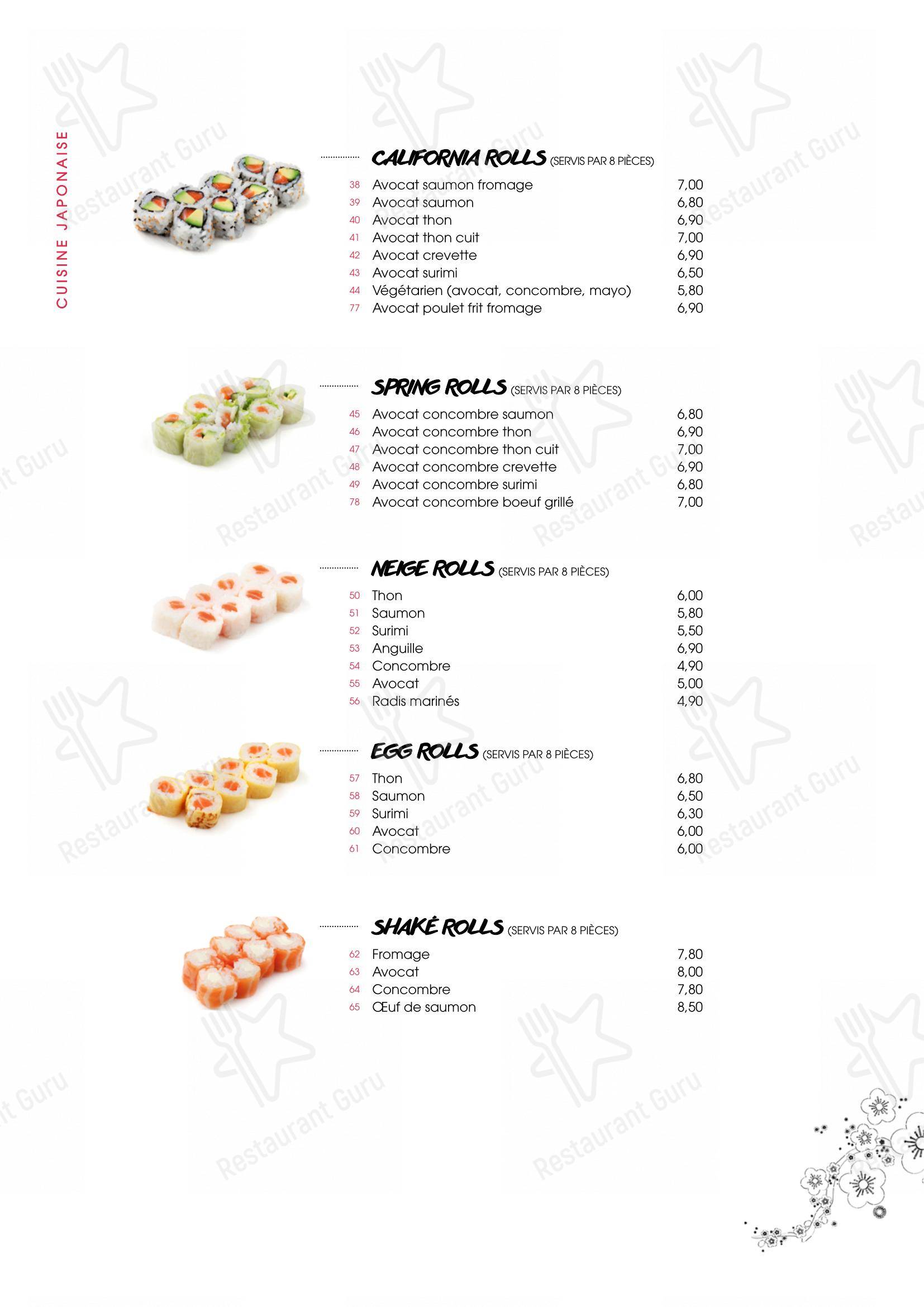 SenSushi dans Huningue - Menu