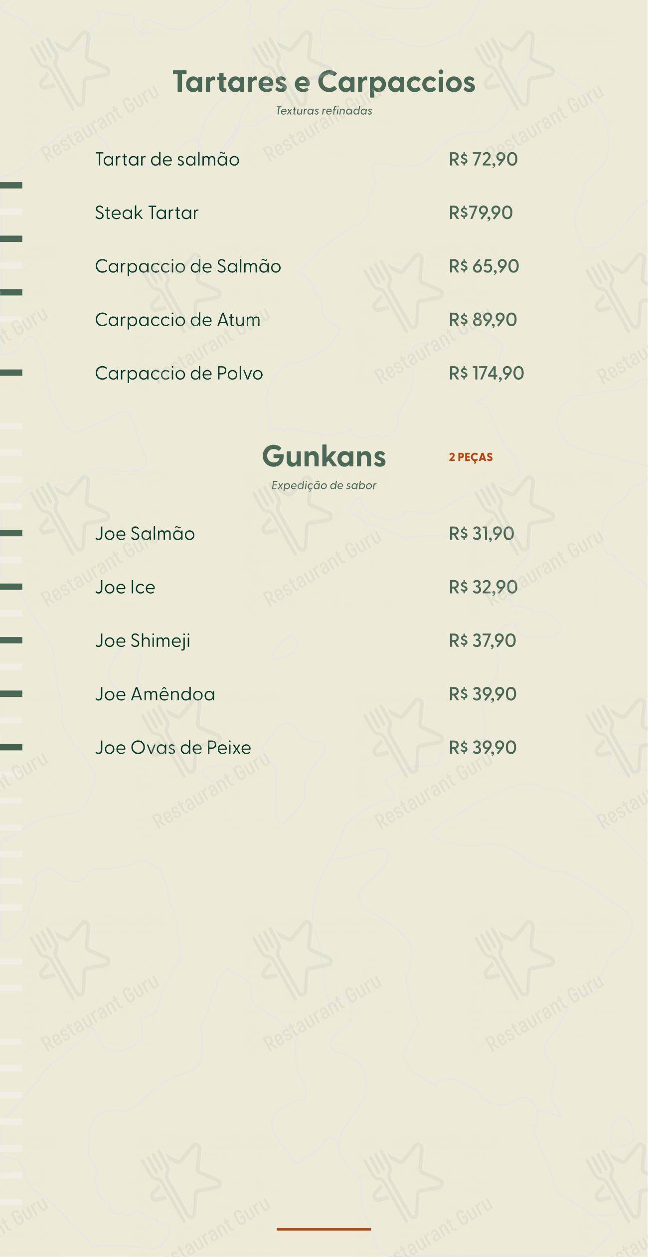 Terraço Hot Beach - Menu