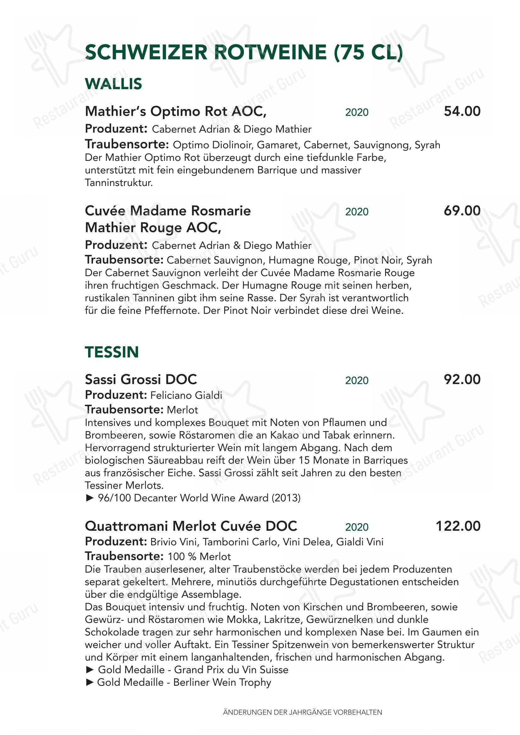 Крафт меню per Türmli Restaurant & Pizzeria pizzeria