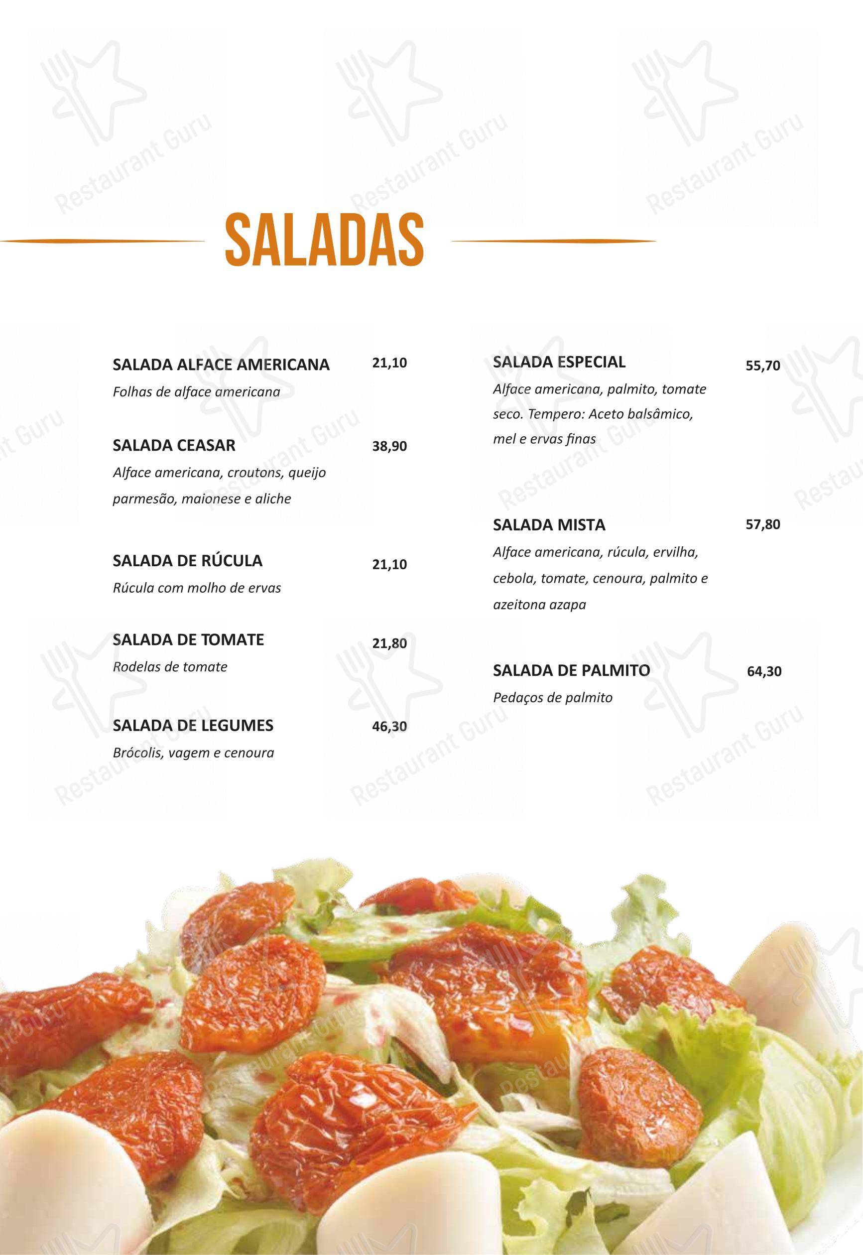 WO Brasa & Pizza em Valinhos - Menu