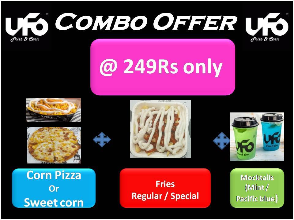 ufo Fries and Corn menu