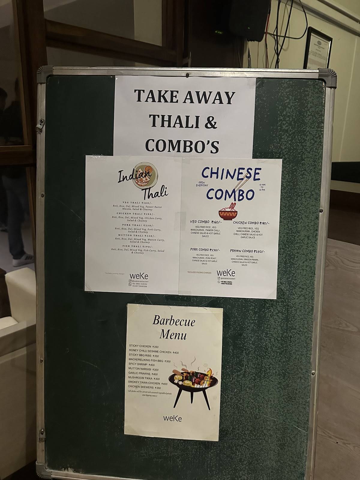 weKe Restaurant menu