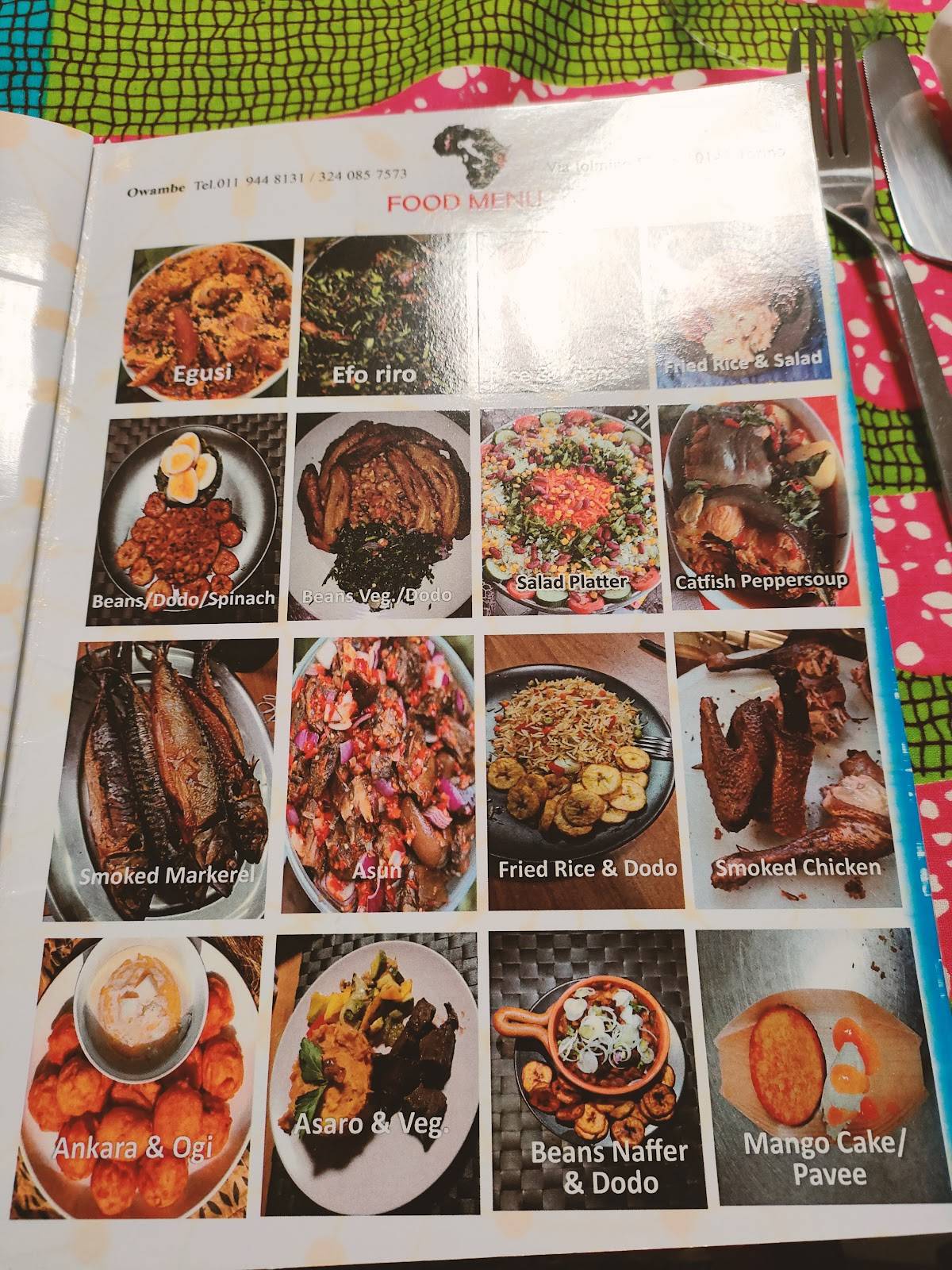 Menu di Owambe 