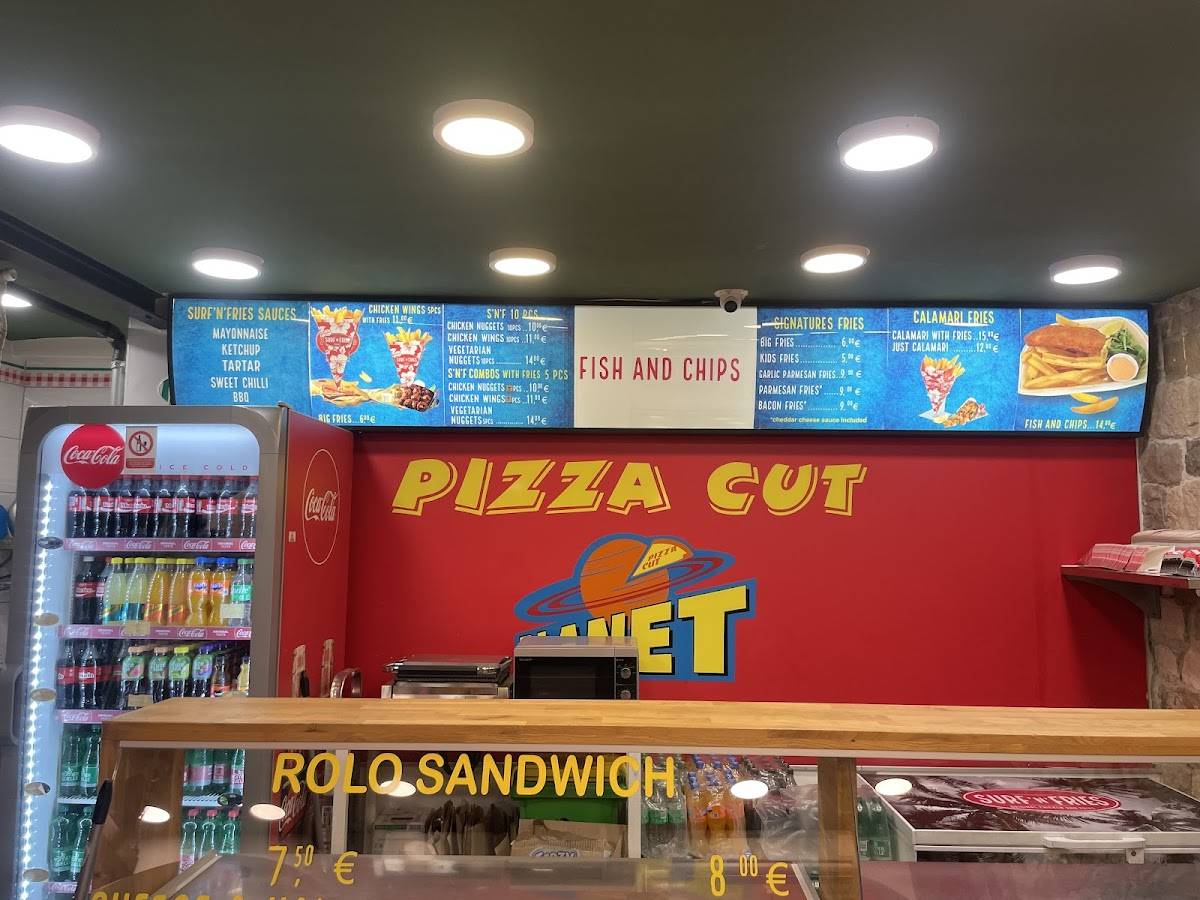 Menu di pizza cut planet 