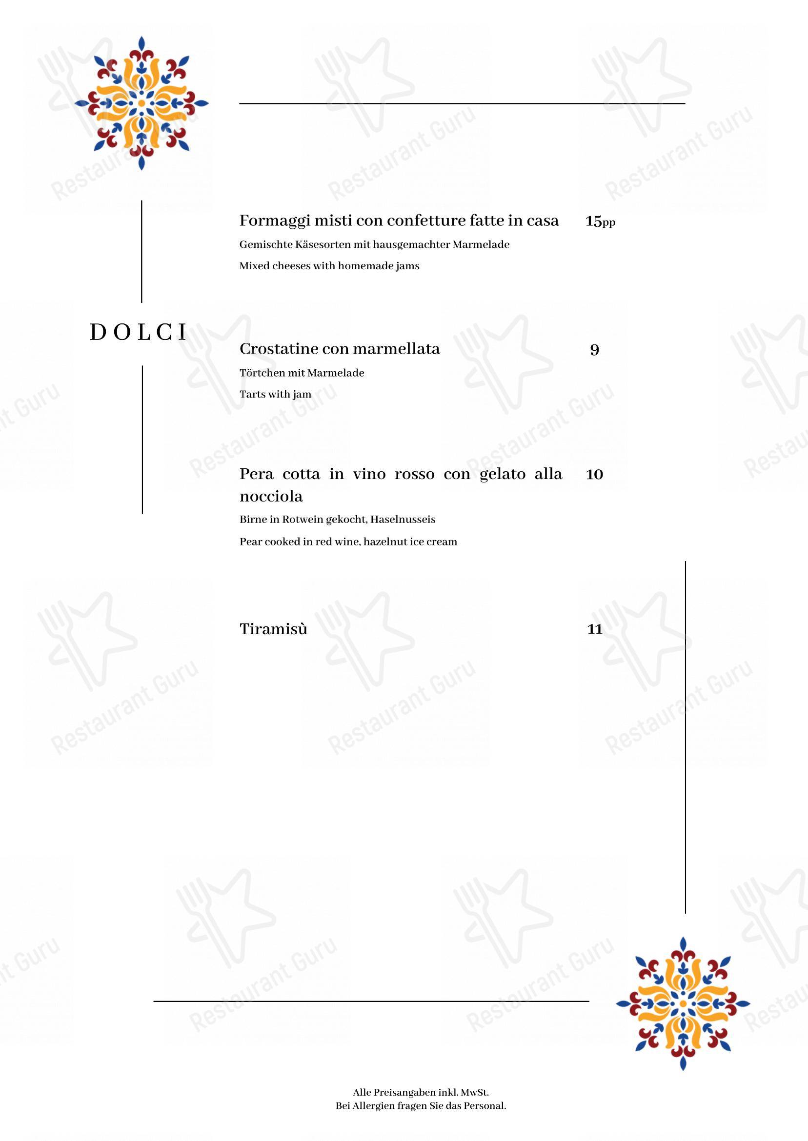 AnaMiRa Italian Restaurant & Pizza in Zurigo - Menu