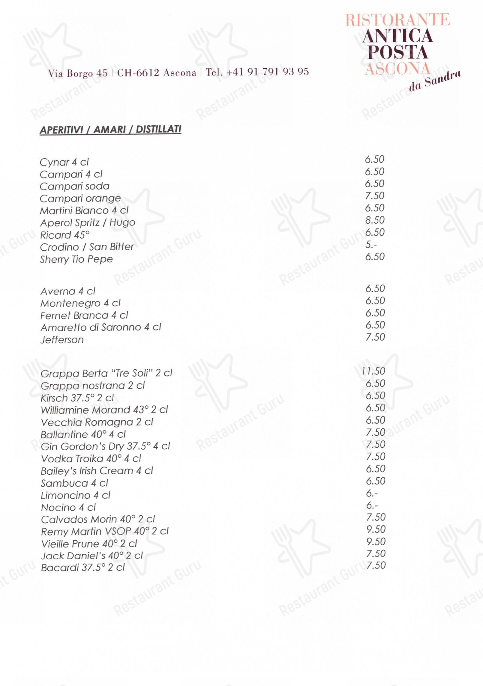 Menu di Boutique-Hotel & Ristorante Antica Posta - Menu