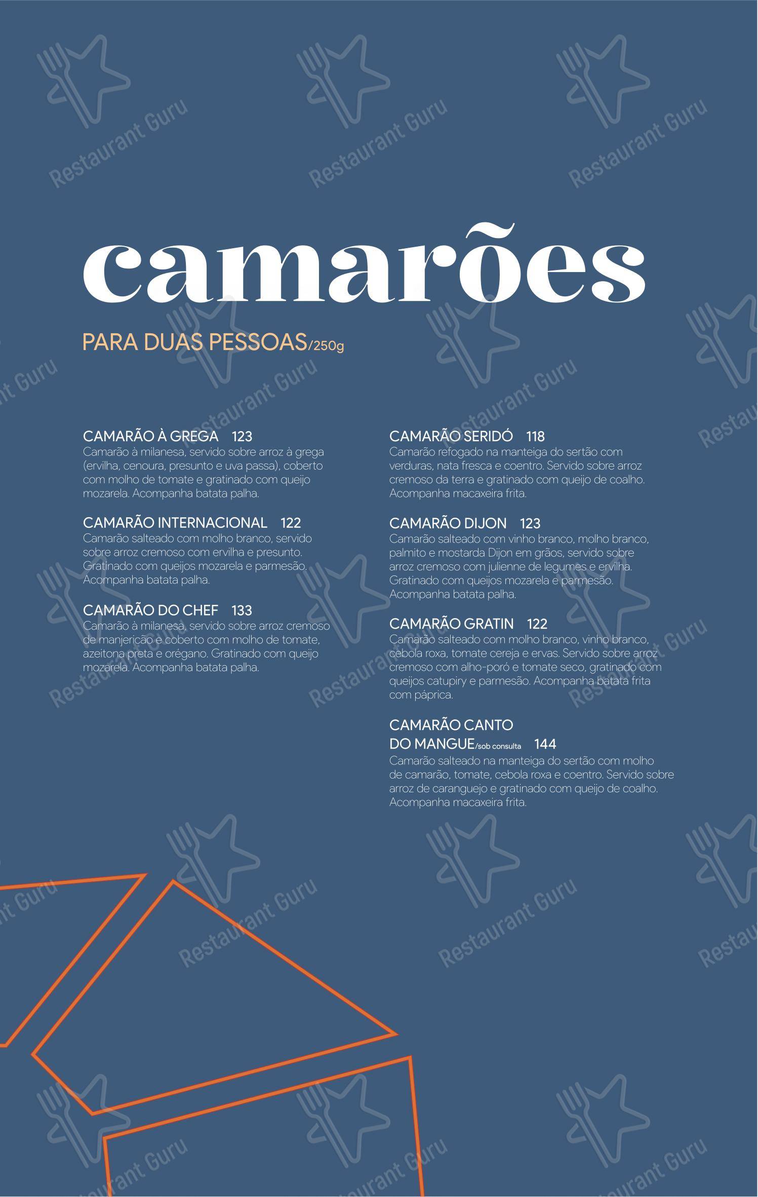 Camarões Potiguar - Menu bar