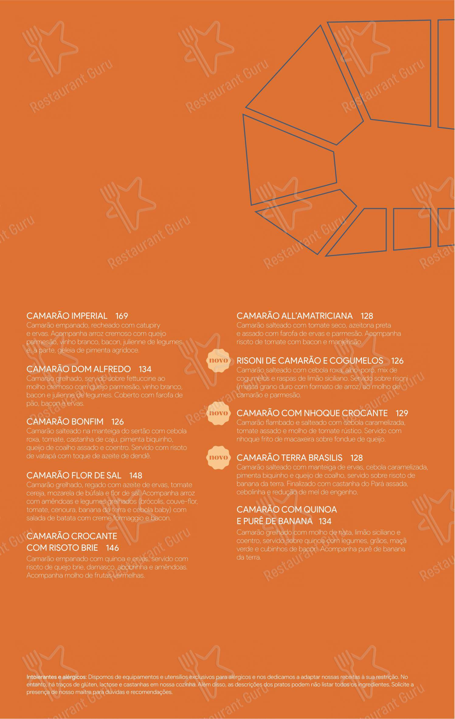 Menu bar para Camarões Potiguar em Natal