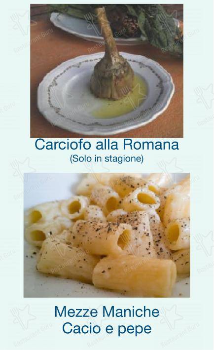 Menu di Checchino dal 1887 - Menu