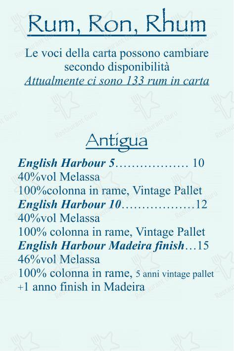 Dinner Menu per Checchino dal 1887 in Roma