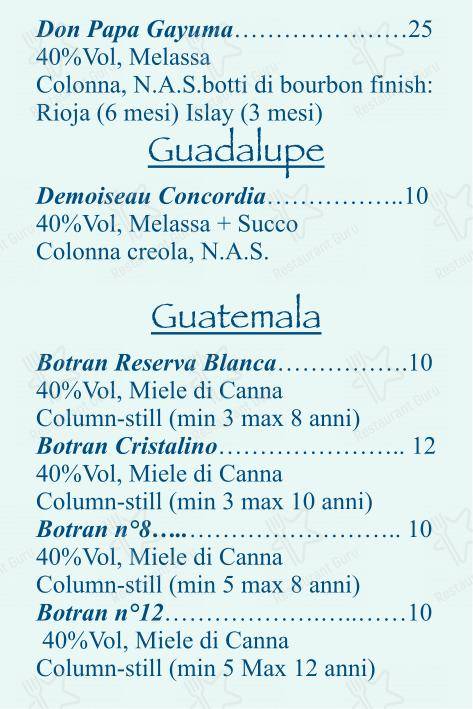 Dinner Menu per Checchino dal 1887 ristorante