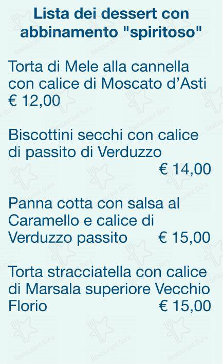 Menu per Checchino dal 1887 ristorante