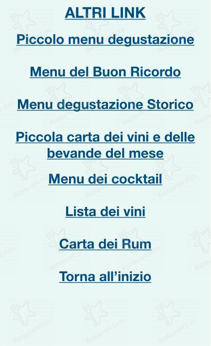 Menu per Checchino dal 1887 in Roma