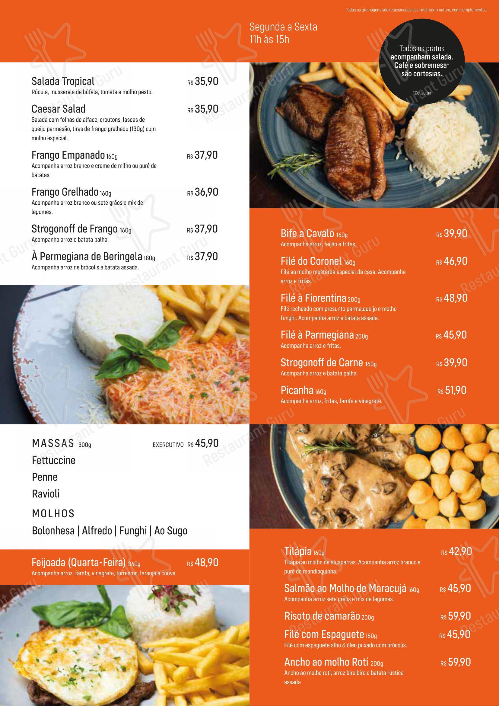 Coronel Mostarda - Menu