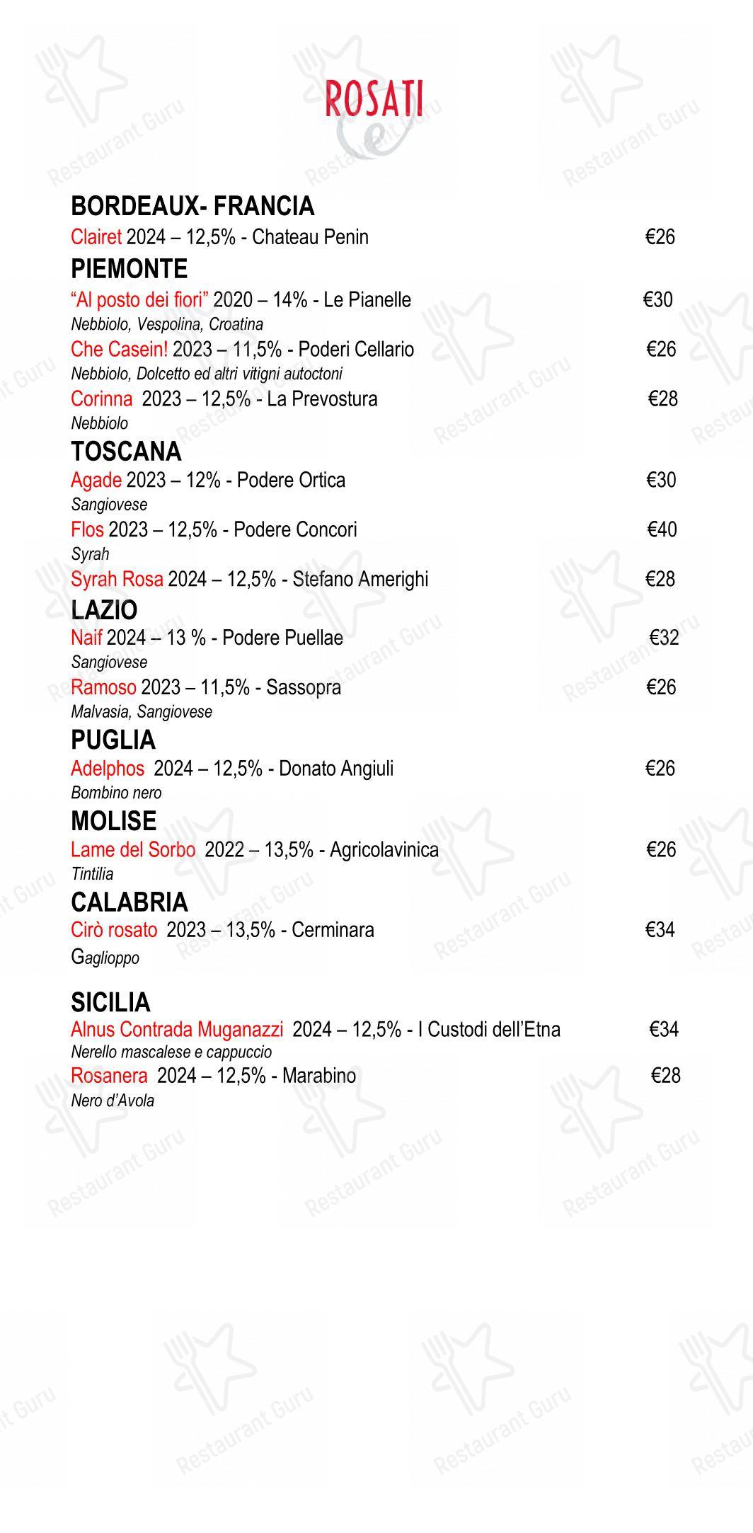 菜单 per Eggs Roma caffè bar