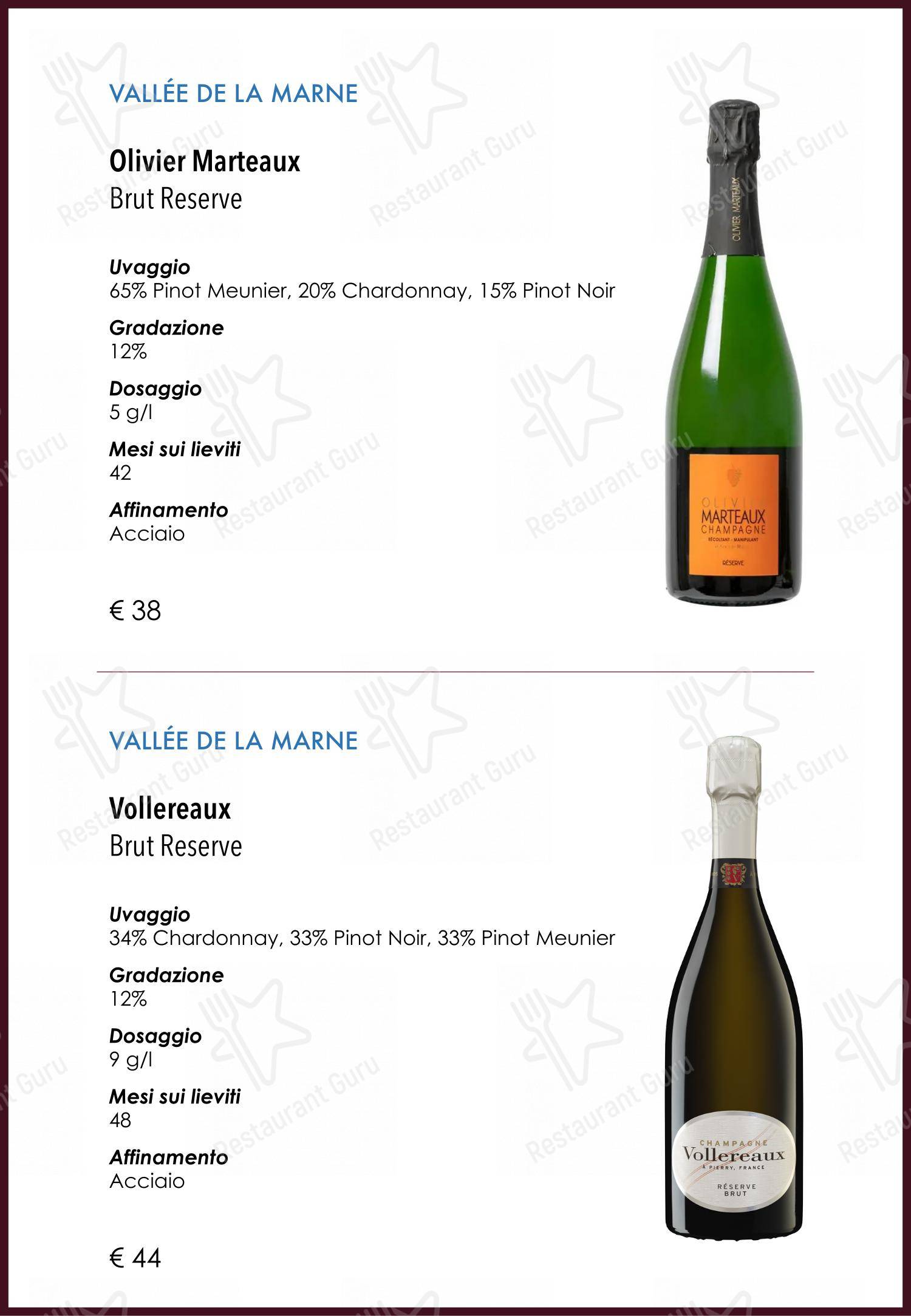 Menu di Enoteca 