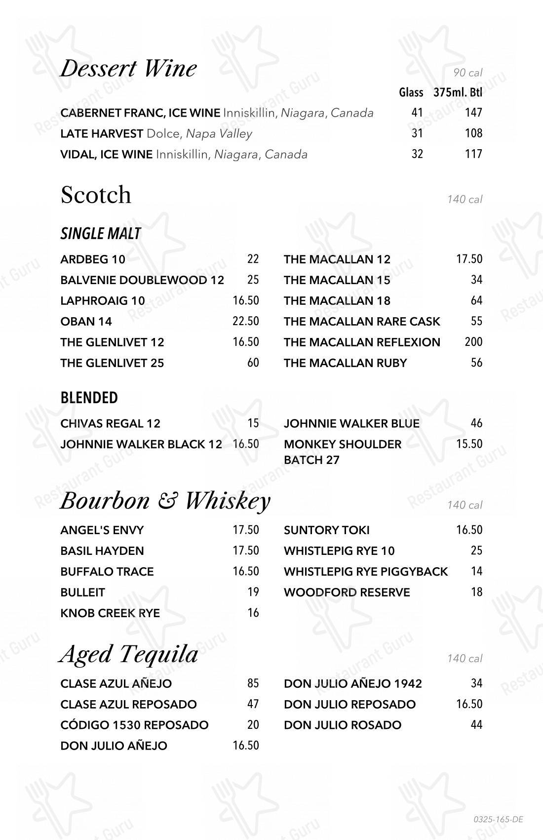 Menu at Fogo de Chão Brazilian Steakhouse, Thousand Oaks