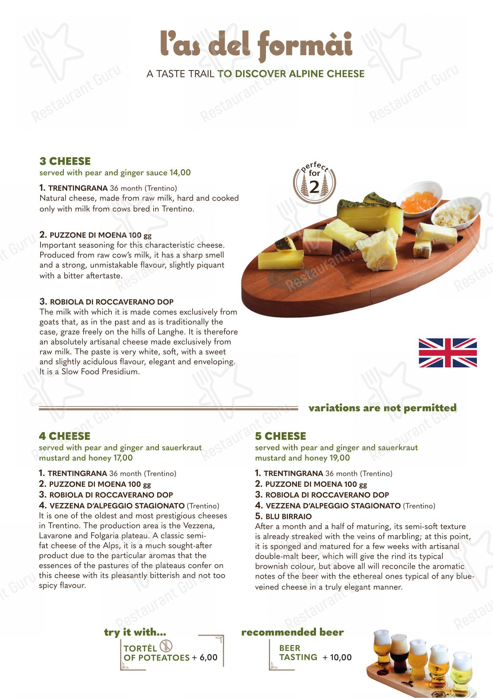 Menu di Forsterbräu Trento - Основное меню