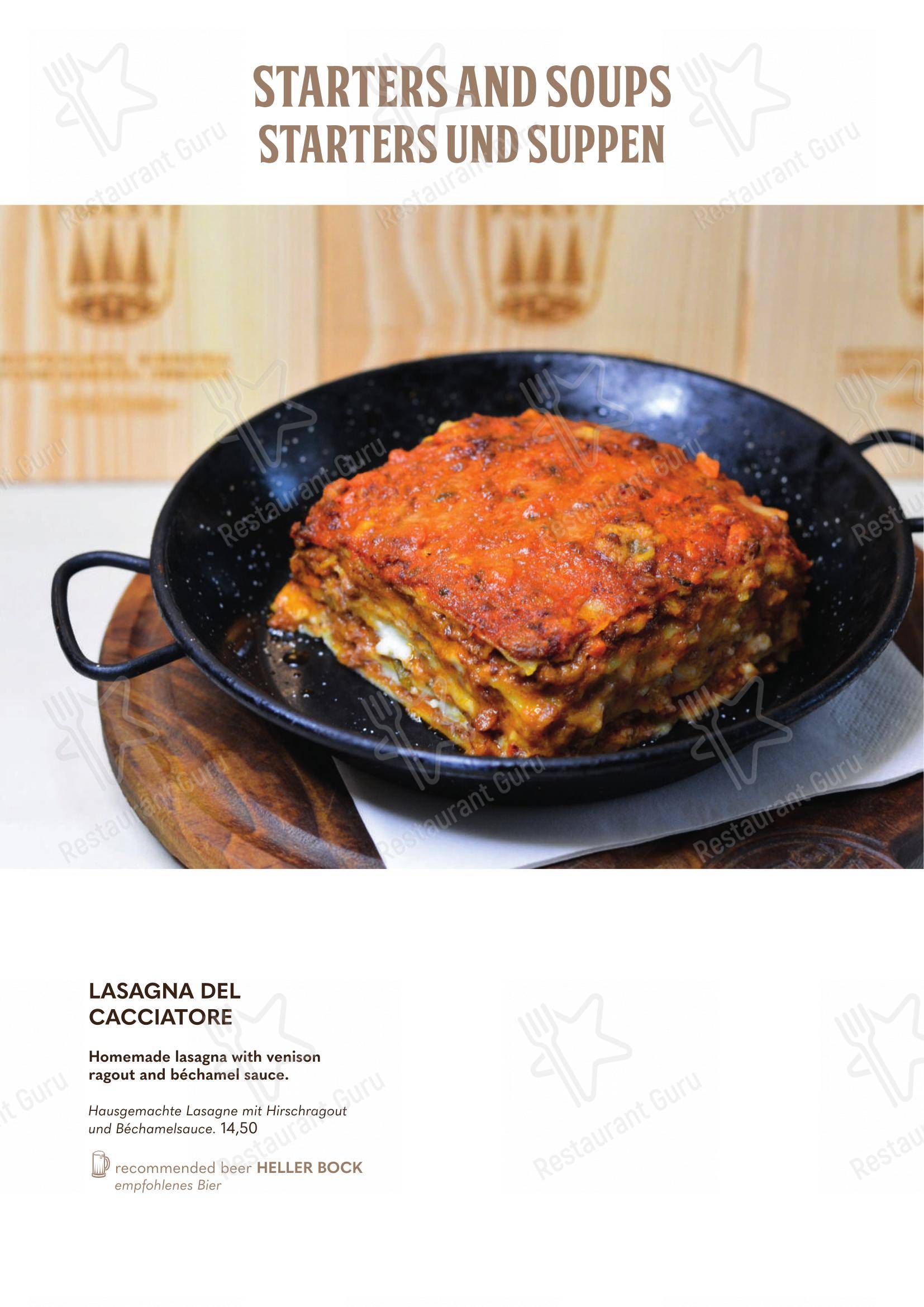 Menu di Forsterbräu Trento - Основное меню