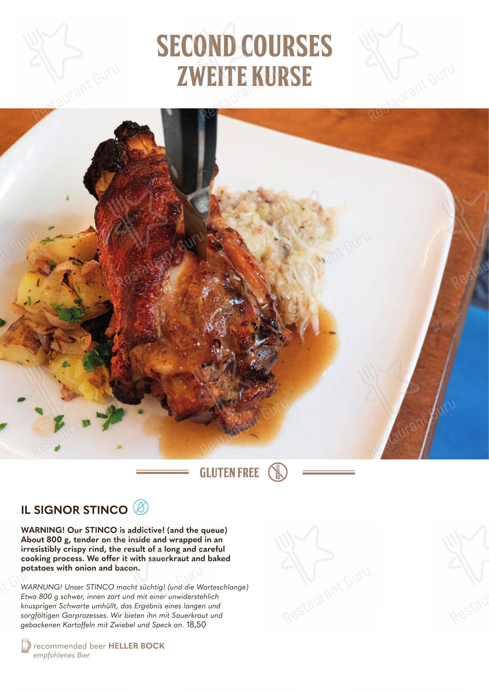 Основное меню per Forsterbräu Trento pub & bar