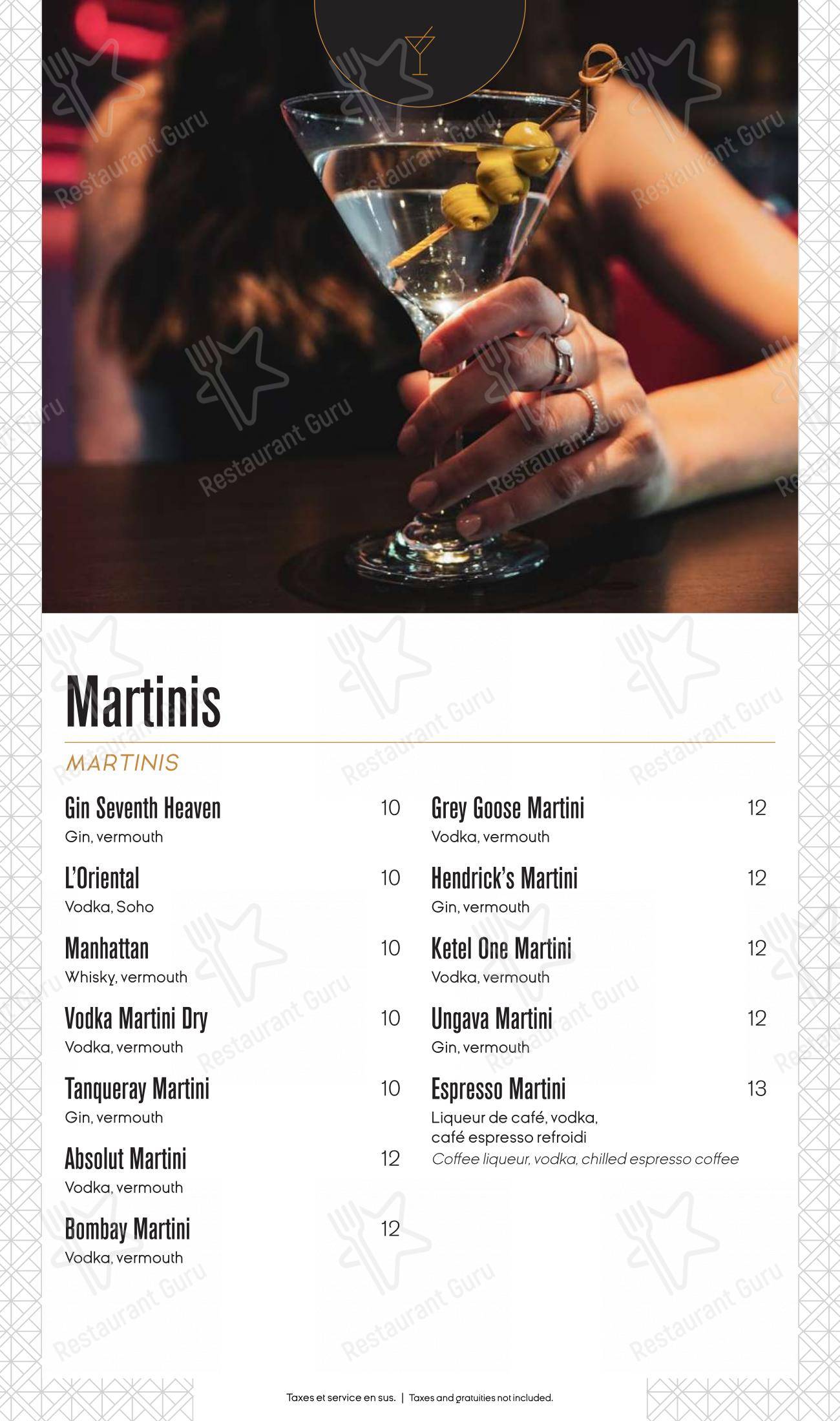 Ginger Resto-Bar dans Québec - Dinner Menu