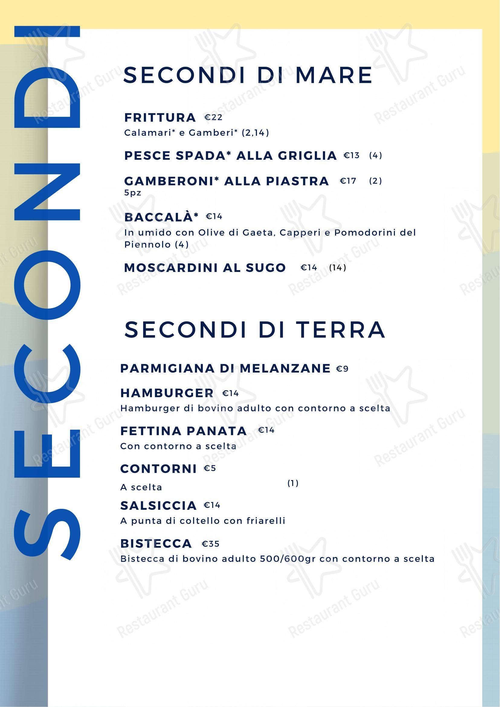 Menu di Ristorante Pizzeria Golfo di Napoli - Menu bar