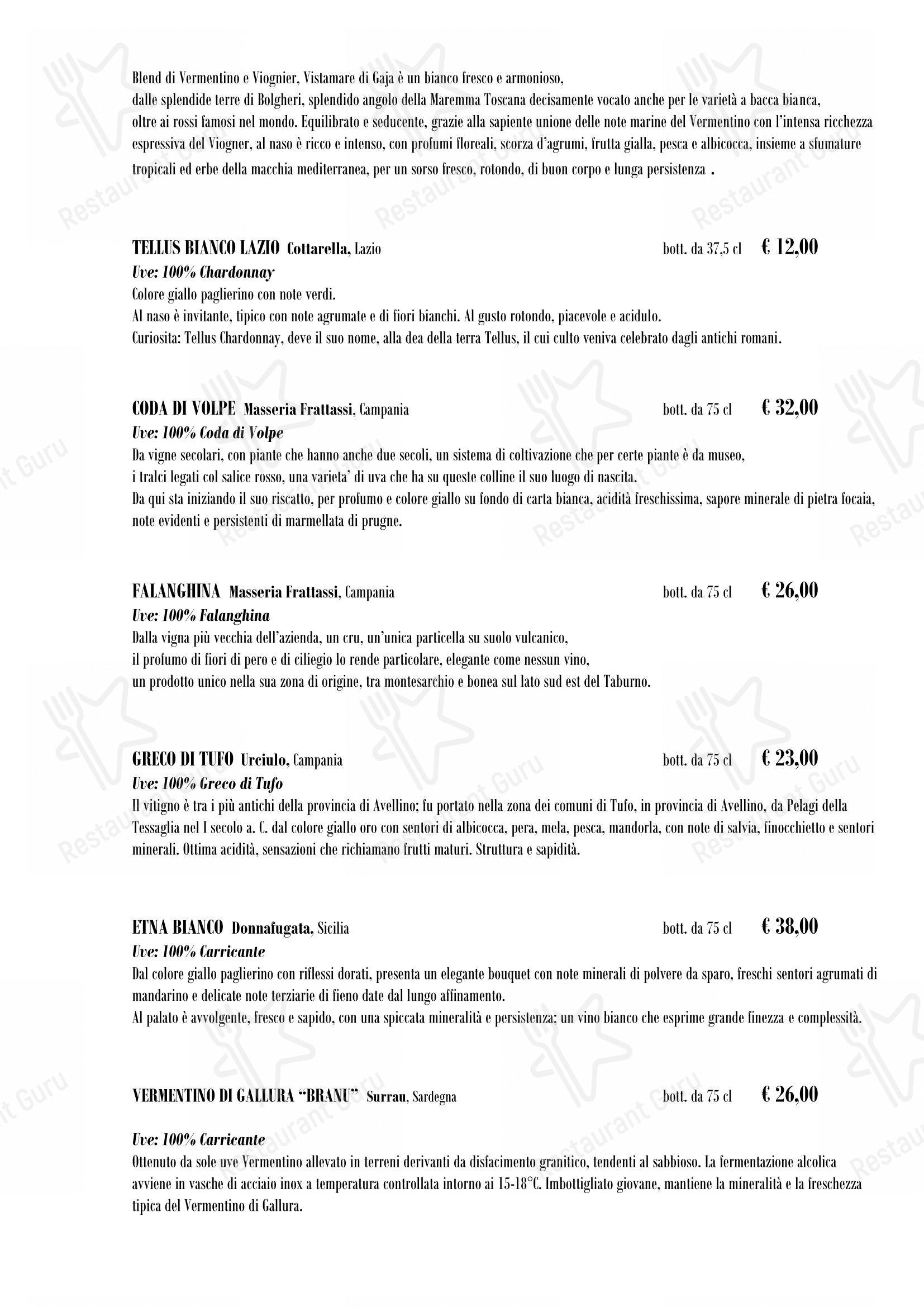 Menu di Grani e Salami - Menu bar