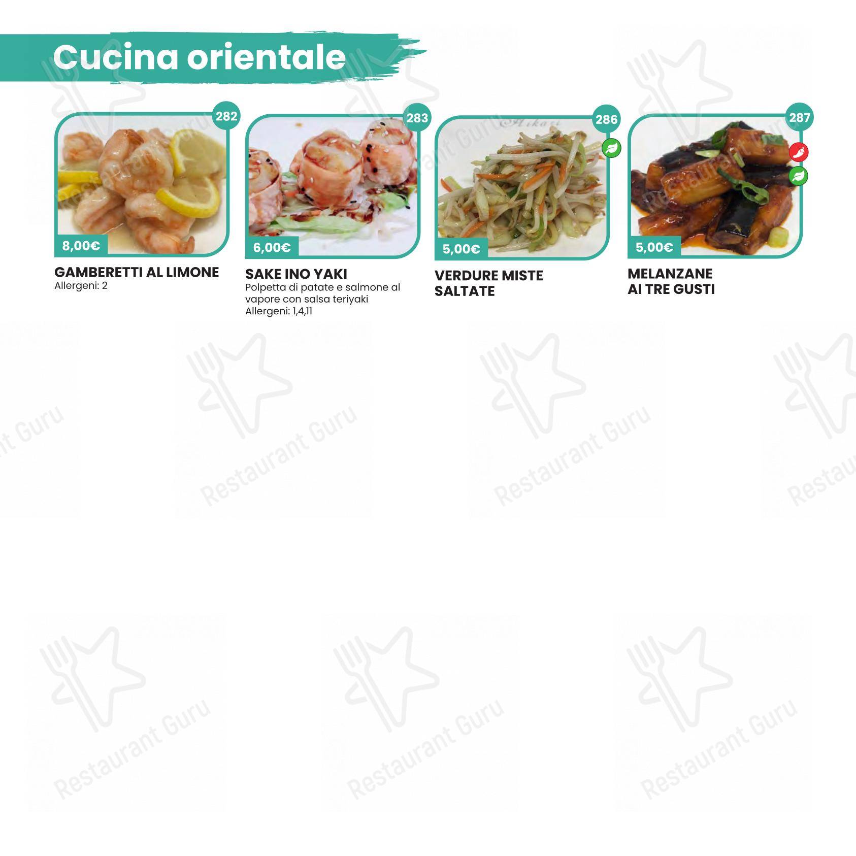 Menu per Hikari Sushi in Brescia