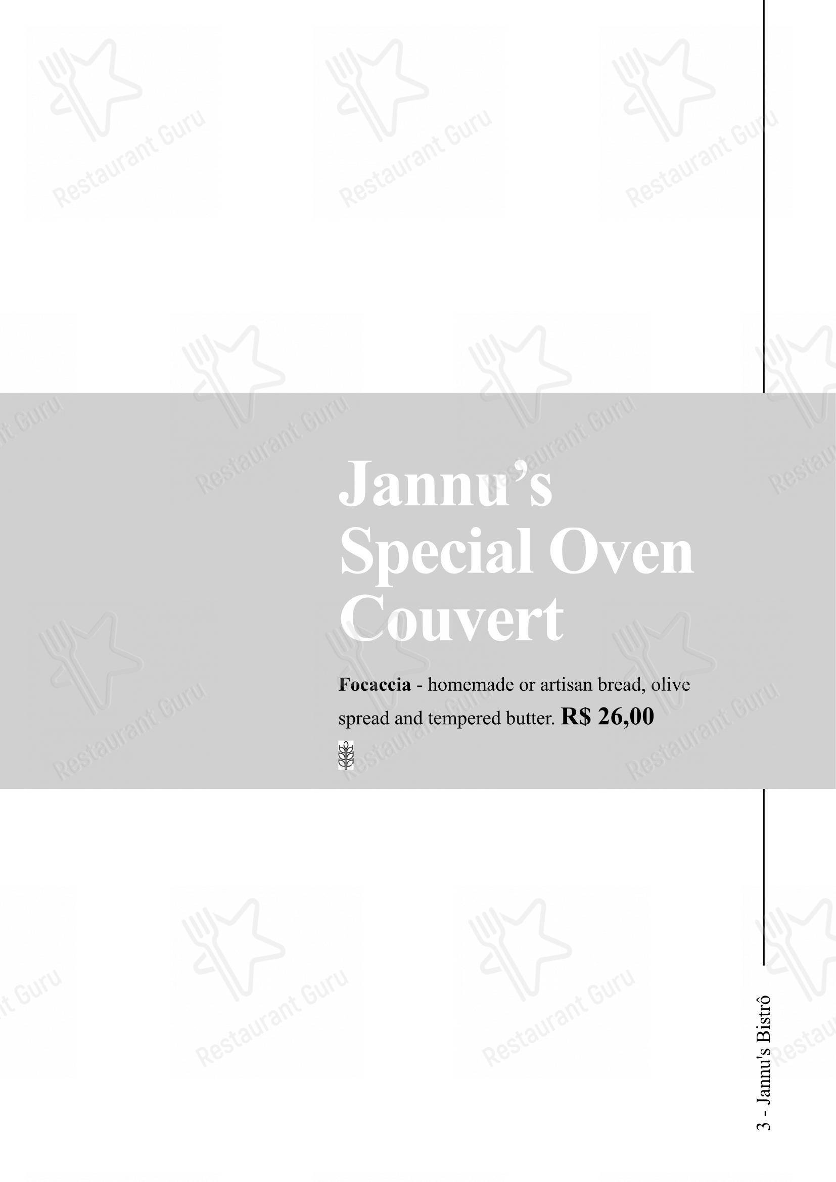 Jannu's Bistrô - Menu bar