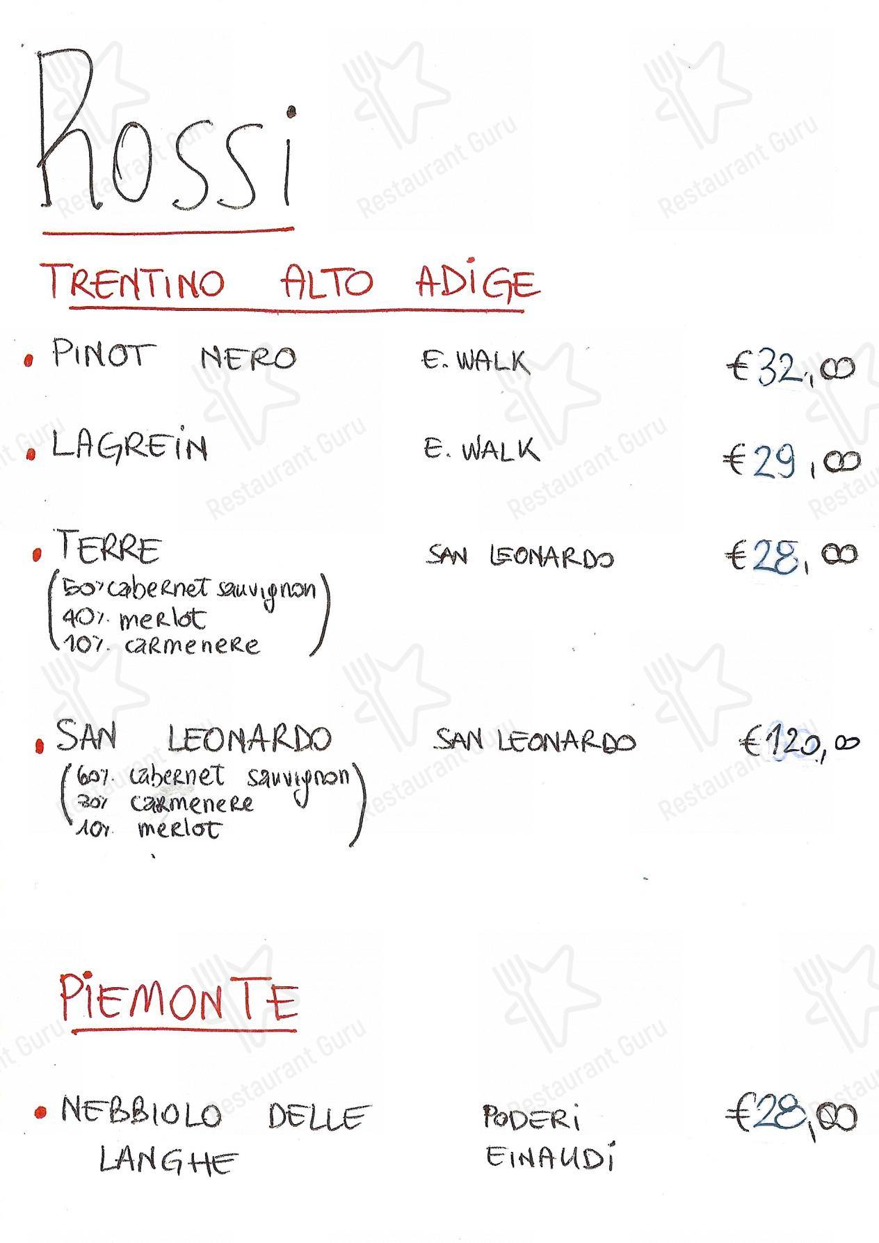 Ristorante La Balestra in Roma - 菜单