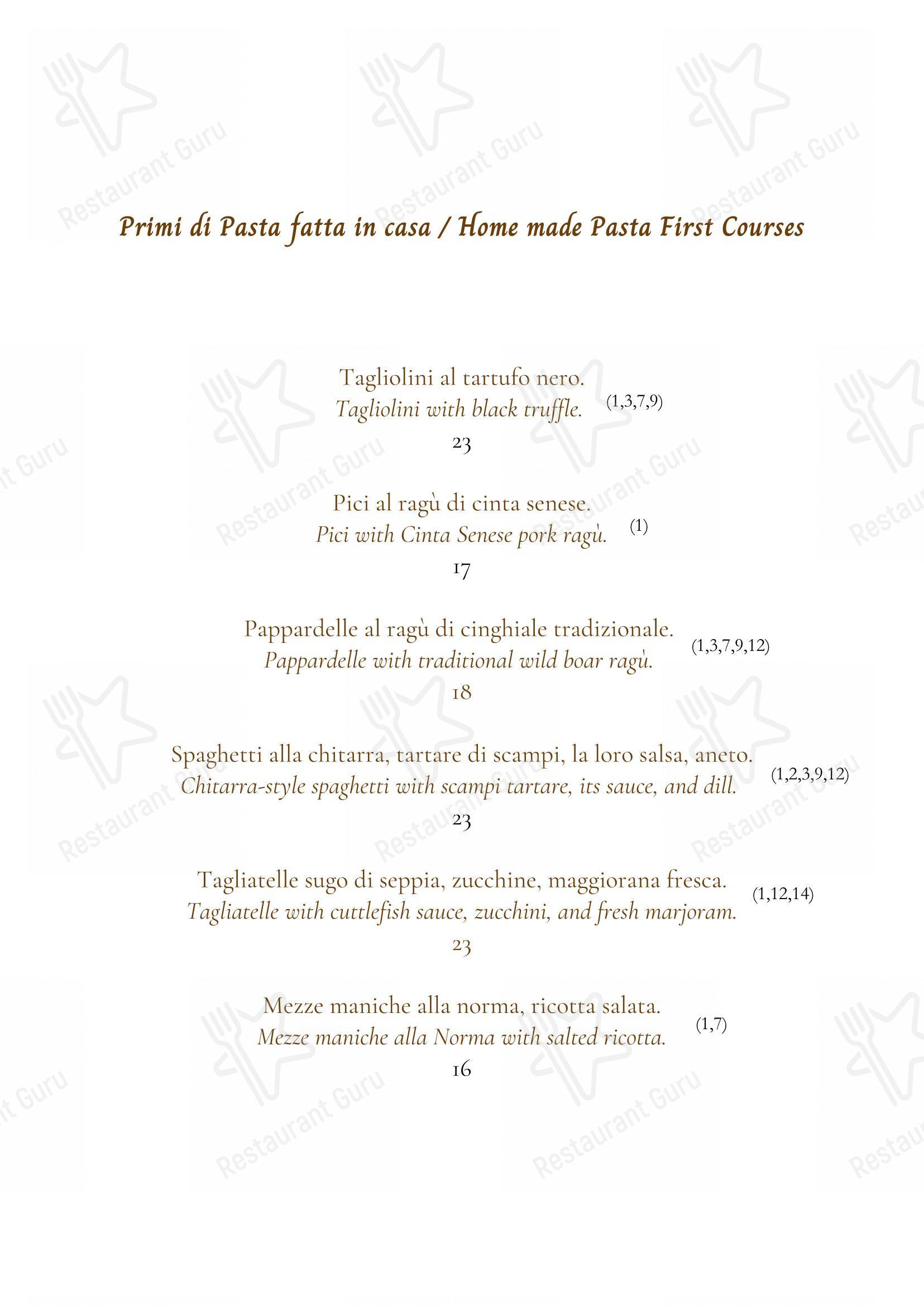 La Locanda del Gobbo Nero in Montaione - Menu
