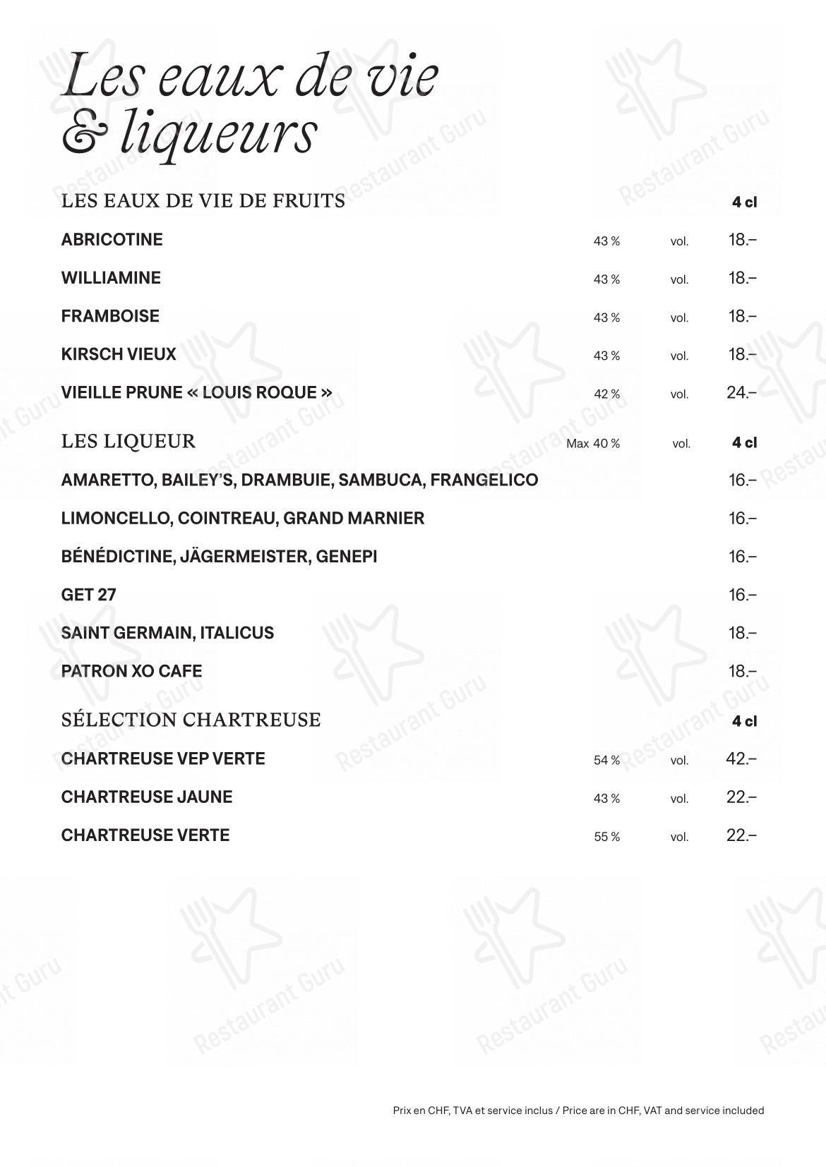 Menu bar per Lausanne Palace ristorante