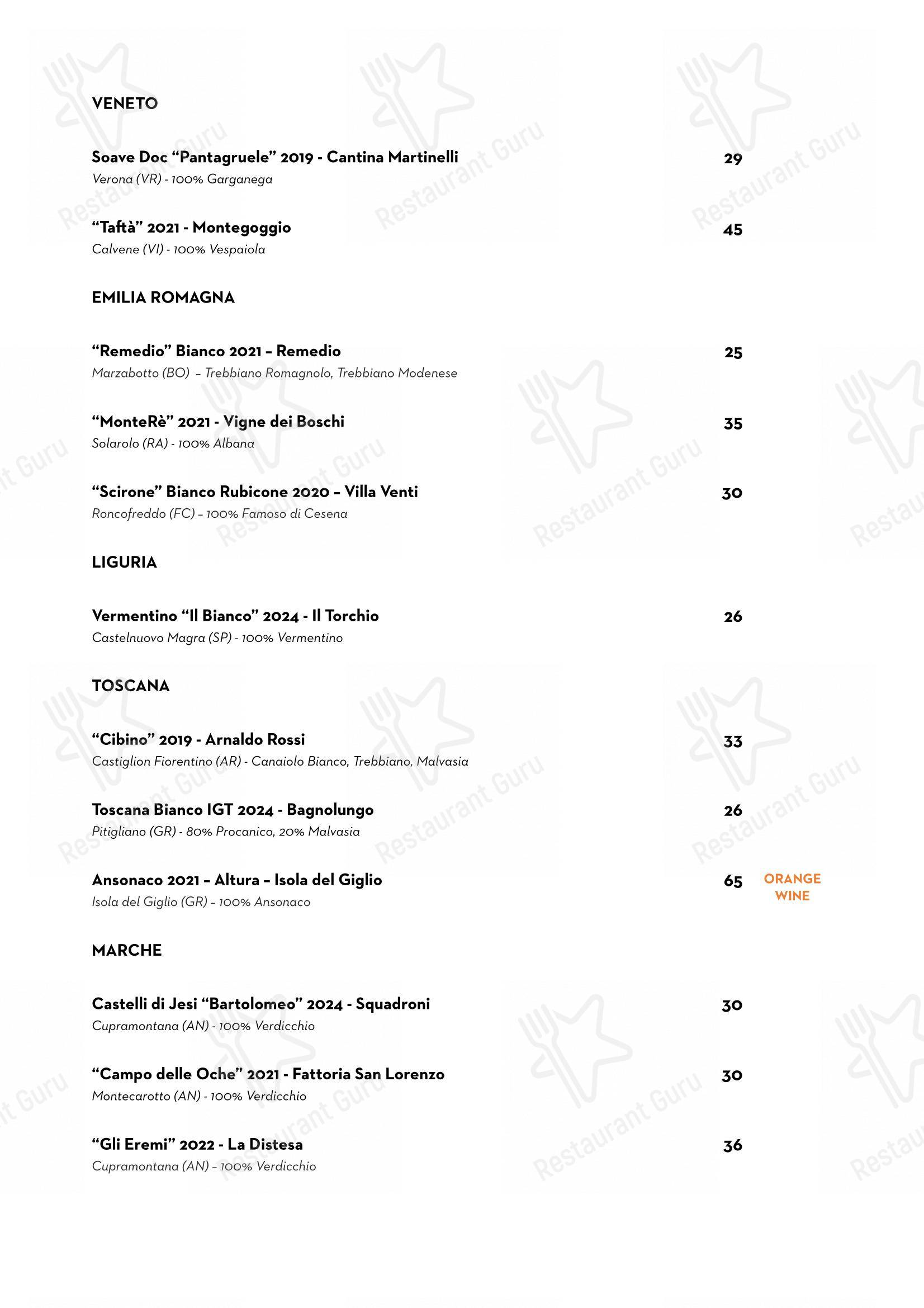 Menu di Luce Ristorante - Menu