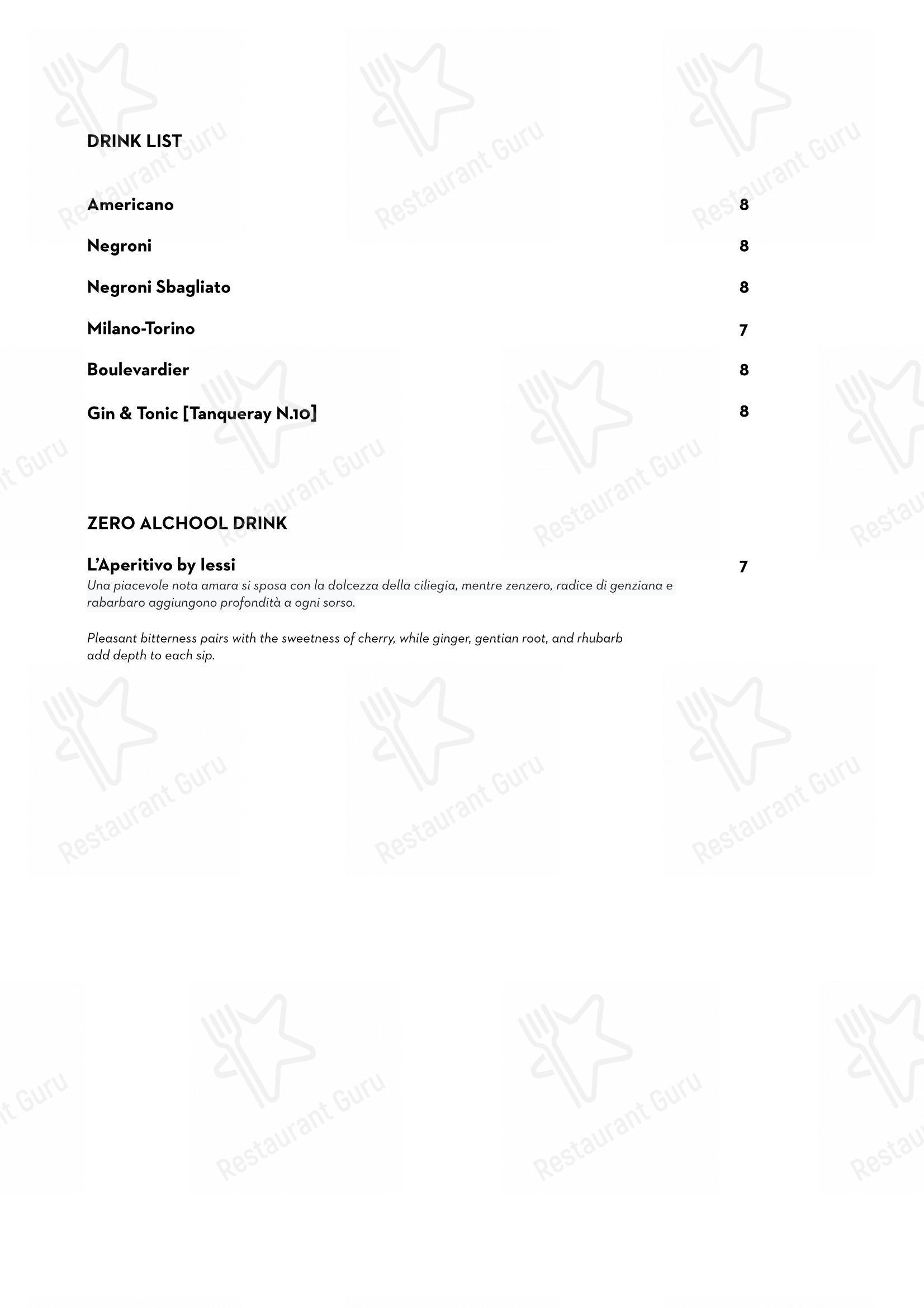 Menu per Luce Ristorante ristorante