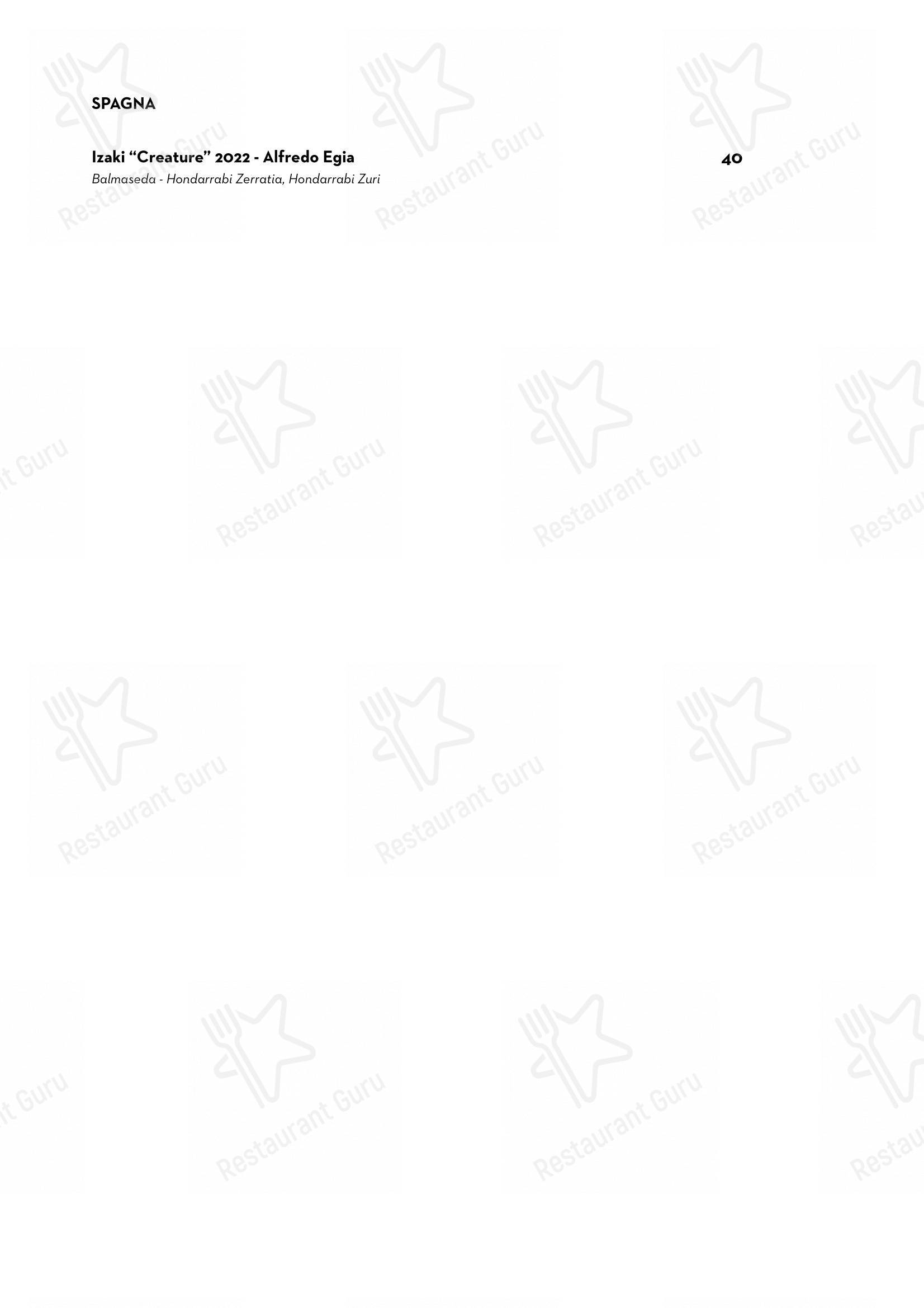 Menu di Luce Ristorante - Menu