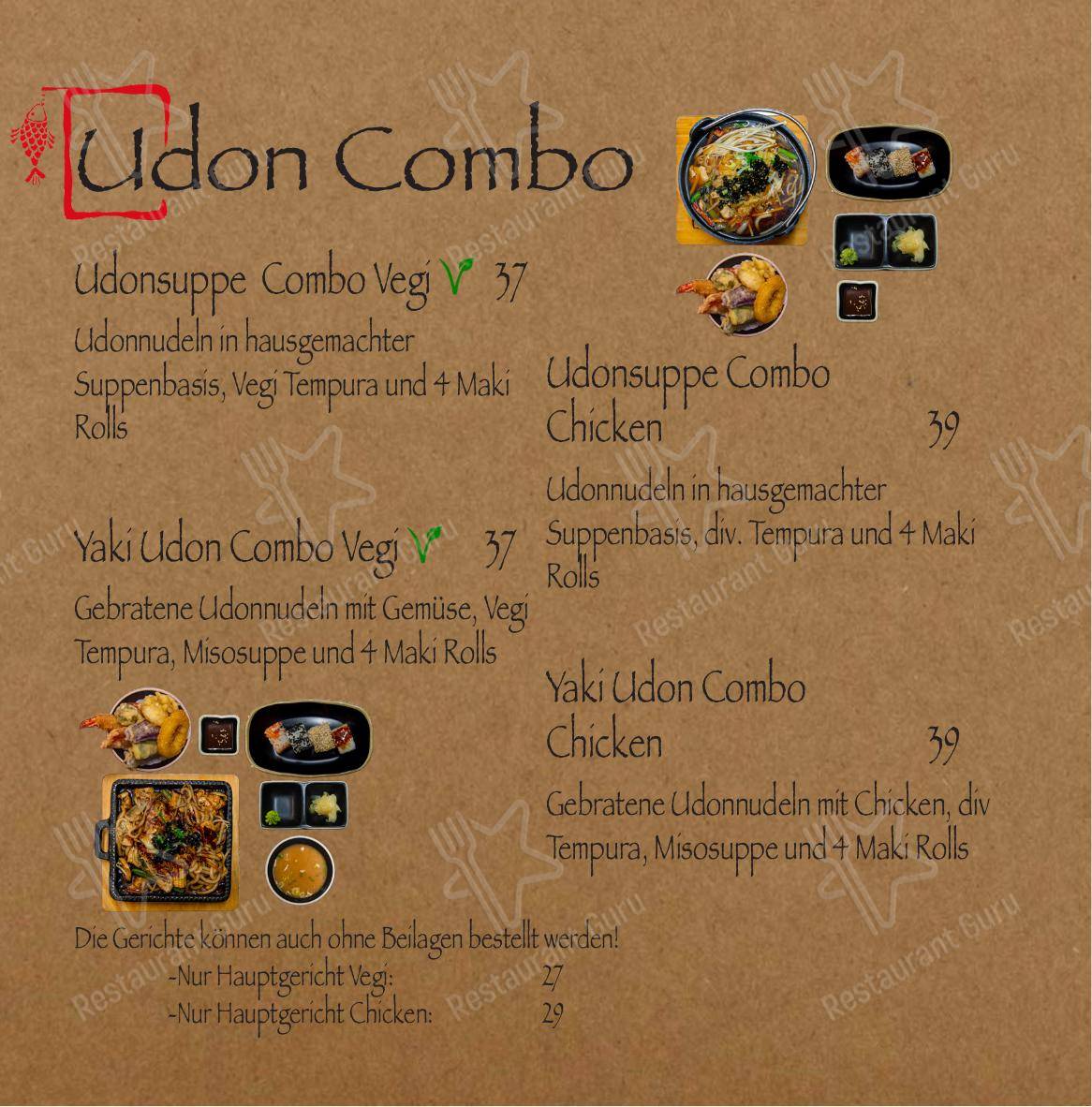 Menu per Minine ristorante