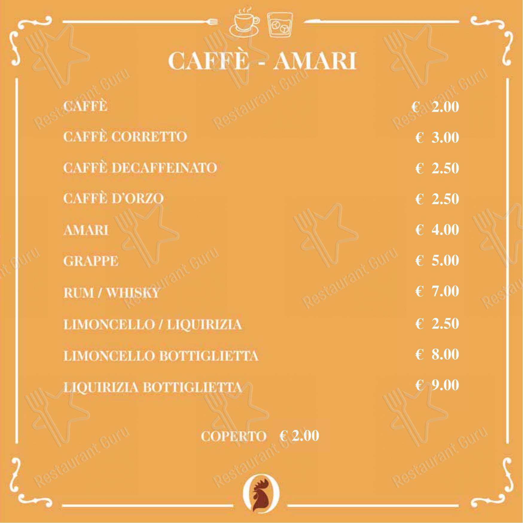 Osteria il Gallo in Rimini - Menu