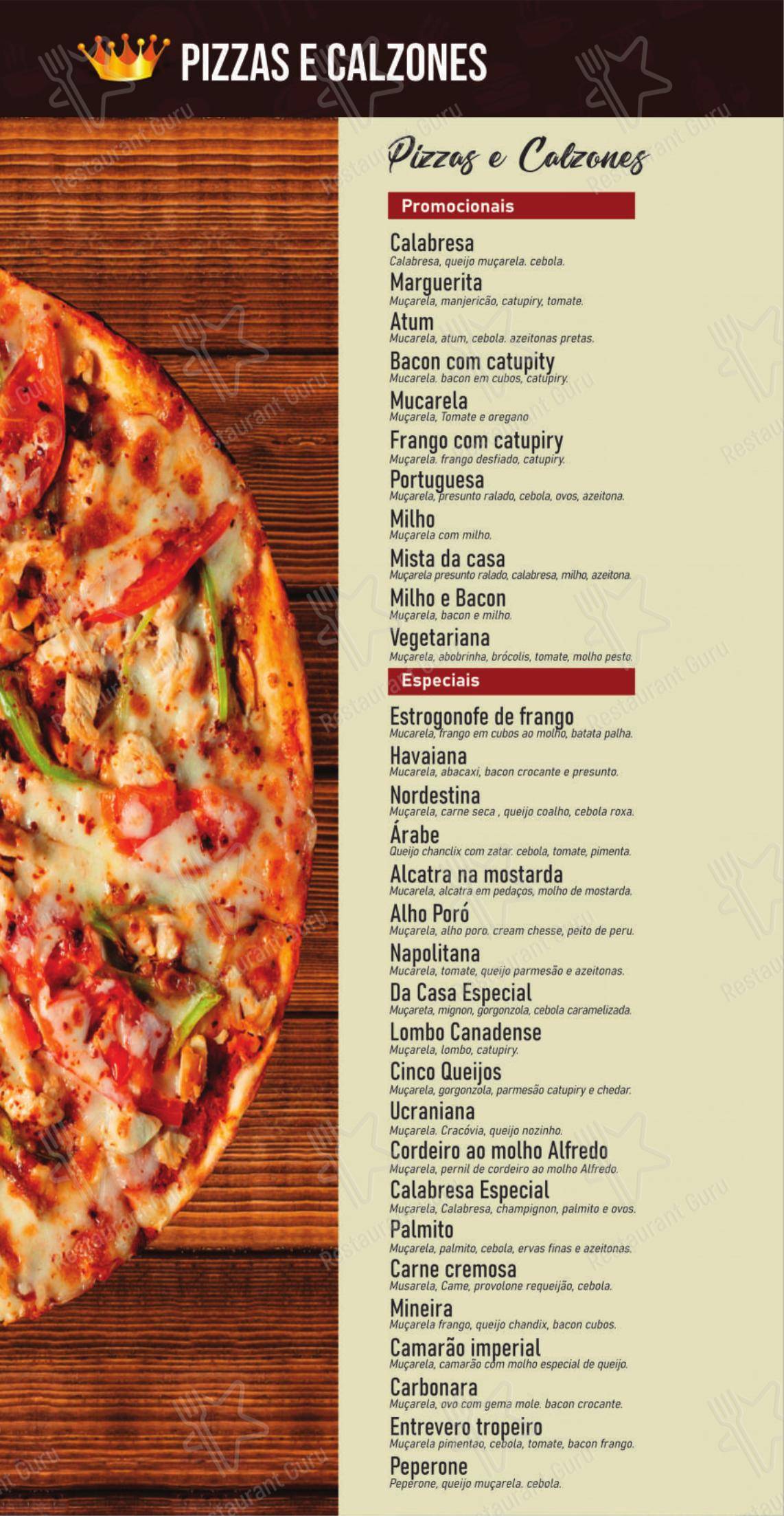 Panificadora e Restaurante Princesa em Ponta Grossa - Menu
