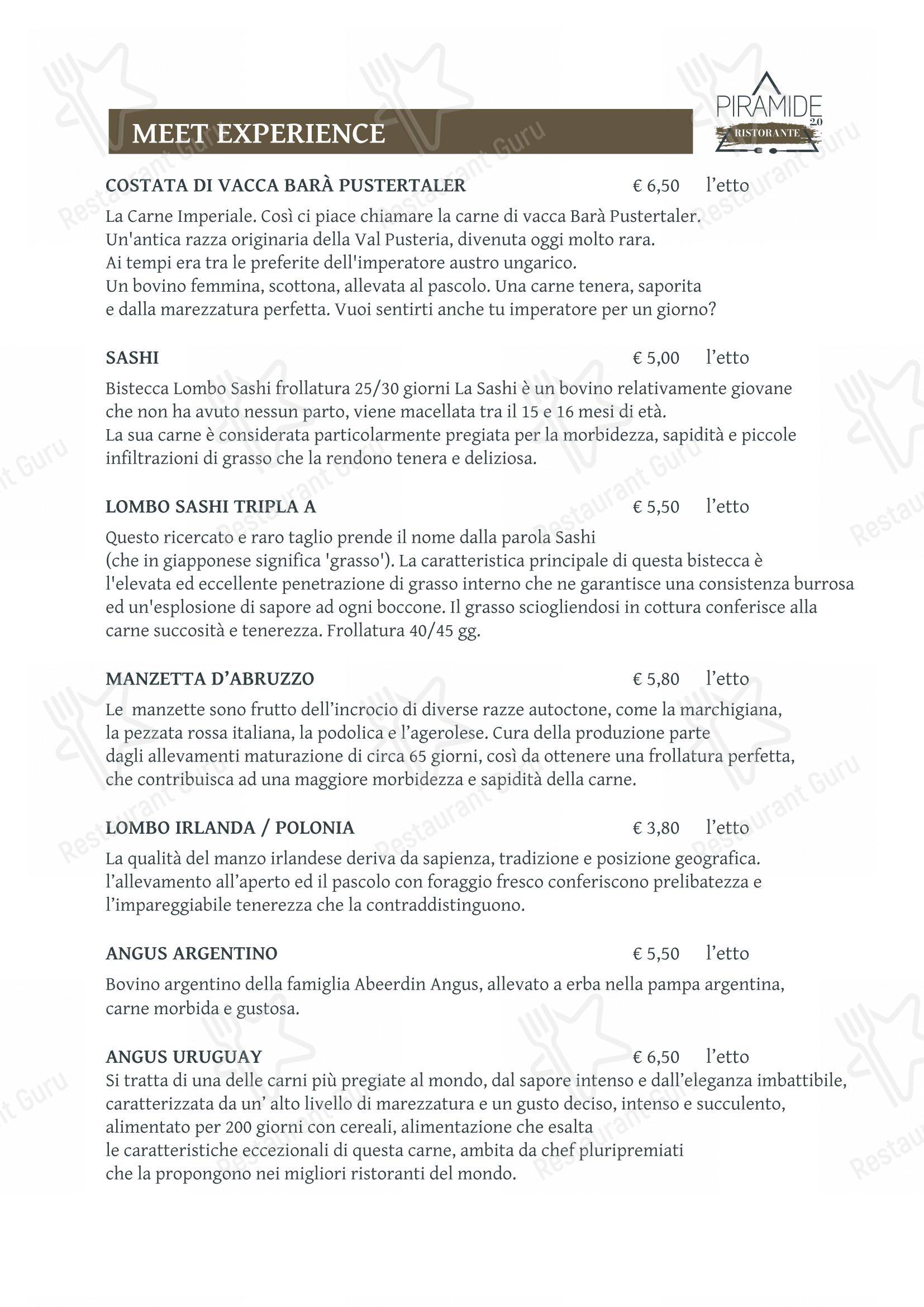 Piramide 2.0 dans Guidonia Montecelio - Menu