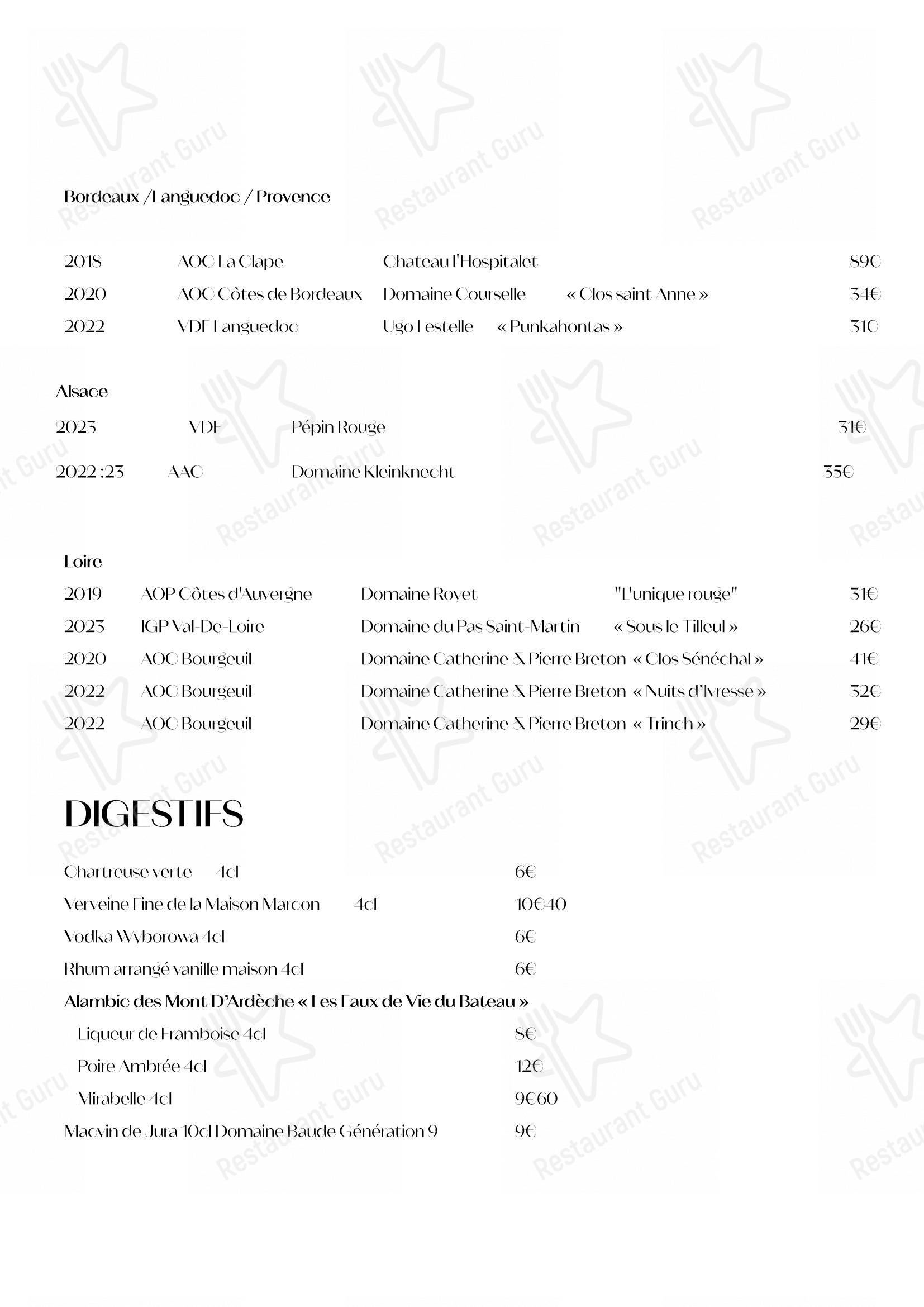 Restaurant Le Kitchen dans Lyon - Ночное меню