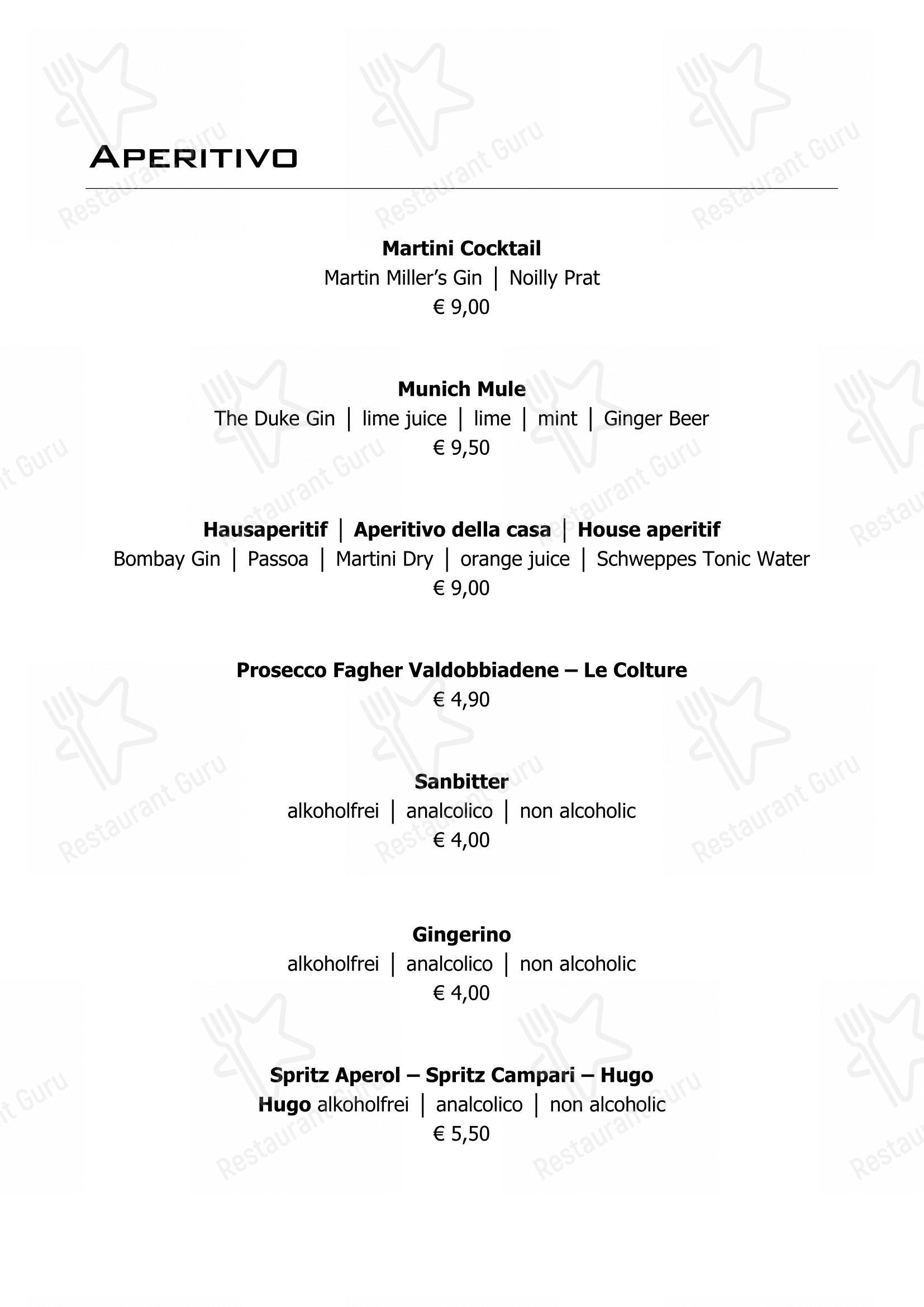 Restaurant Mondschein in Sesto - Menu