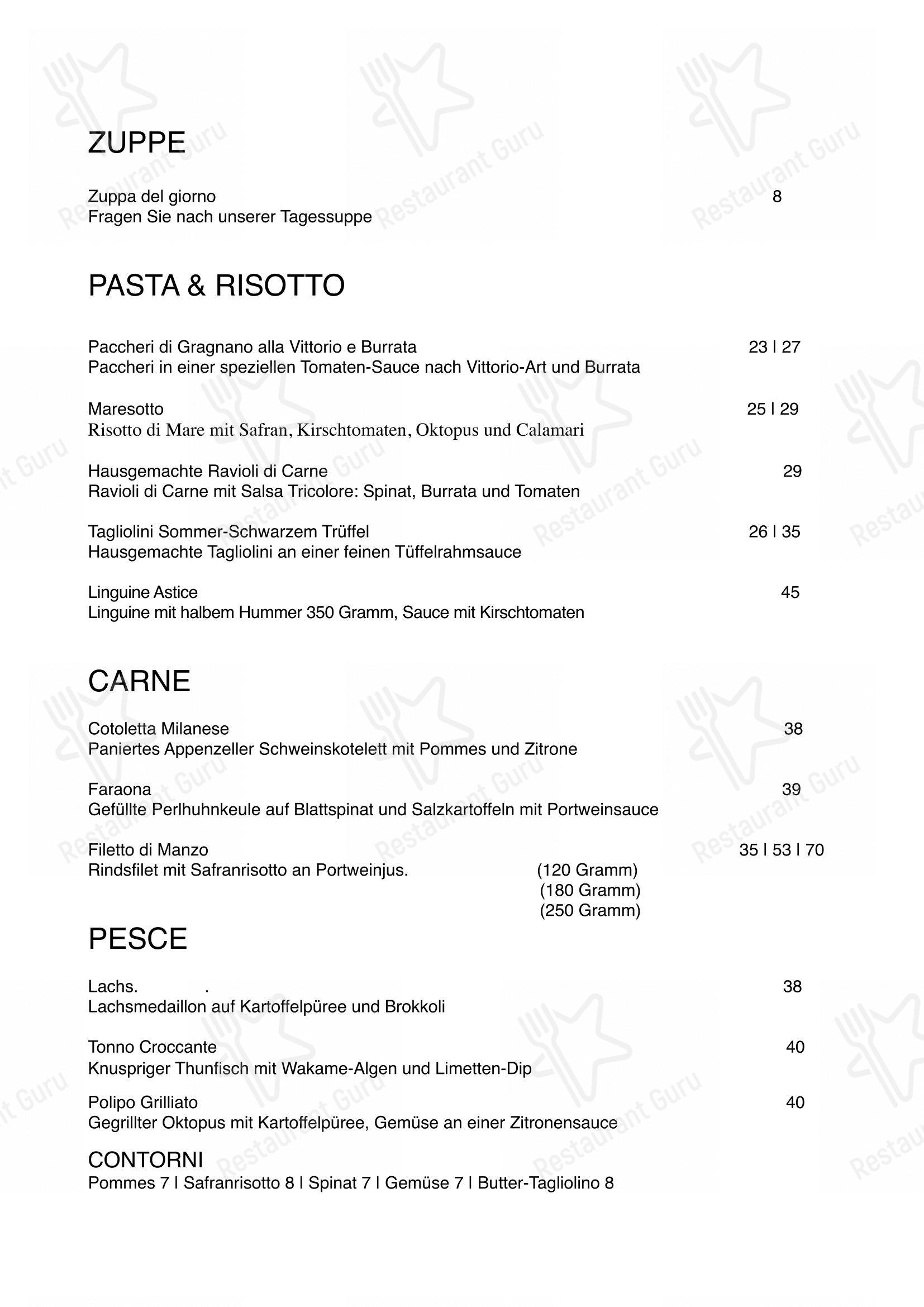 Menu di Restaurant Oxen - Menu bar