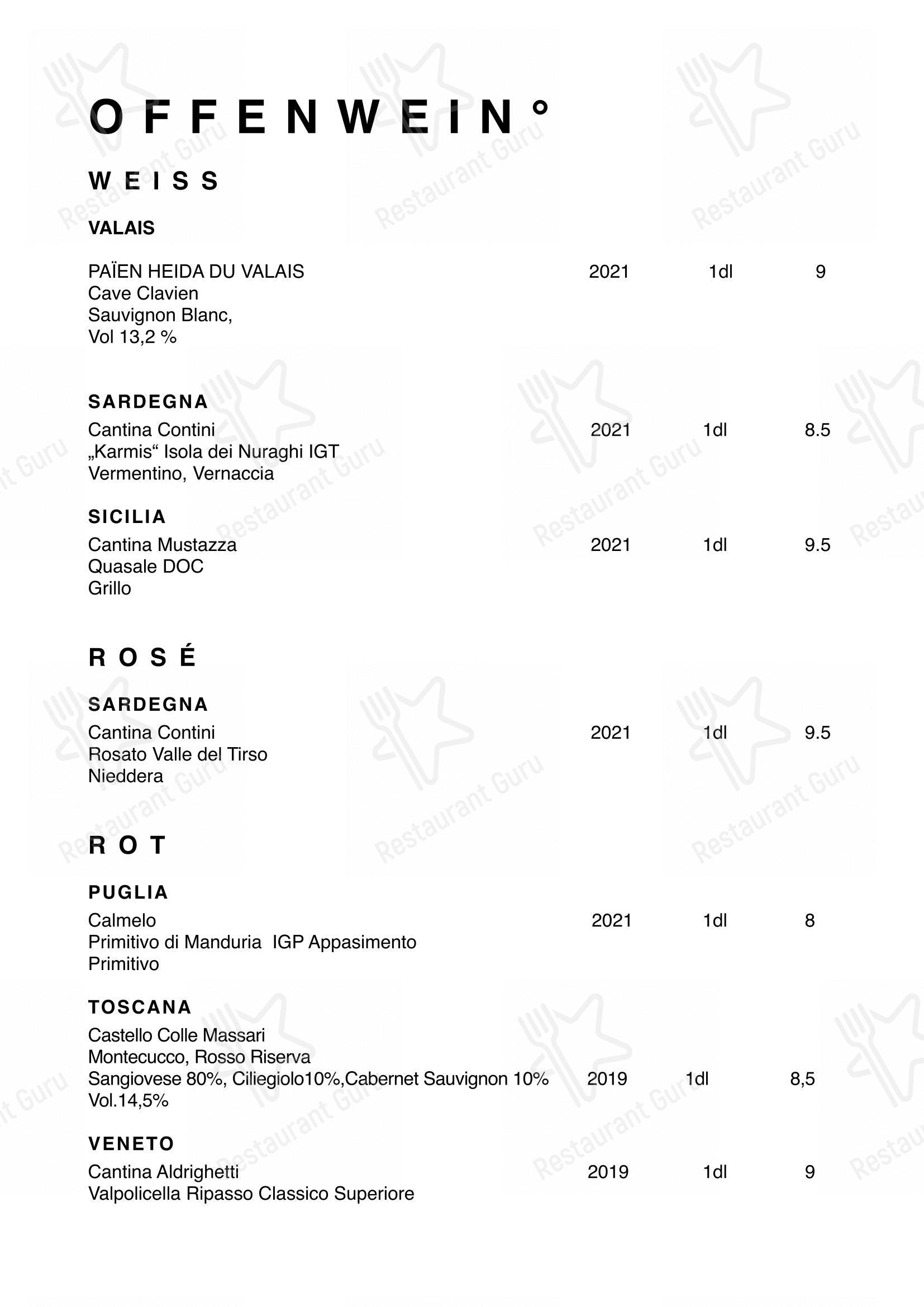 Menu di Restaurant Oxen