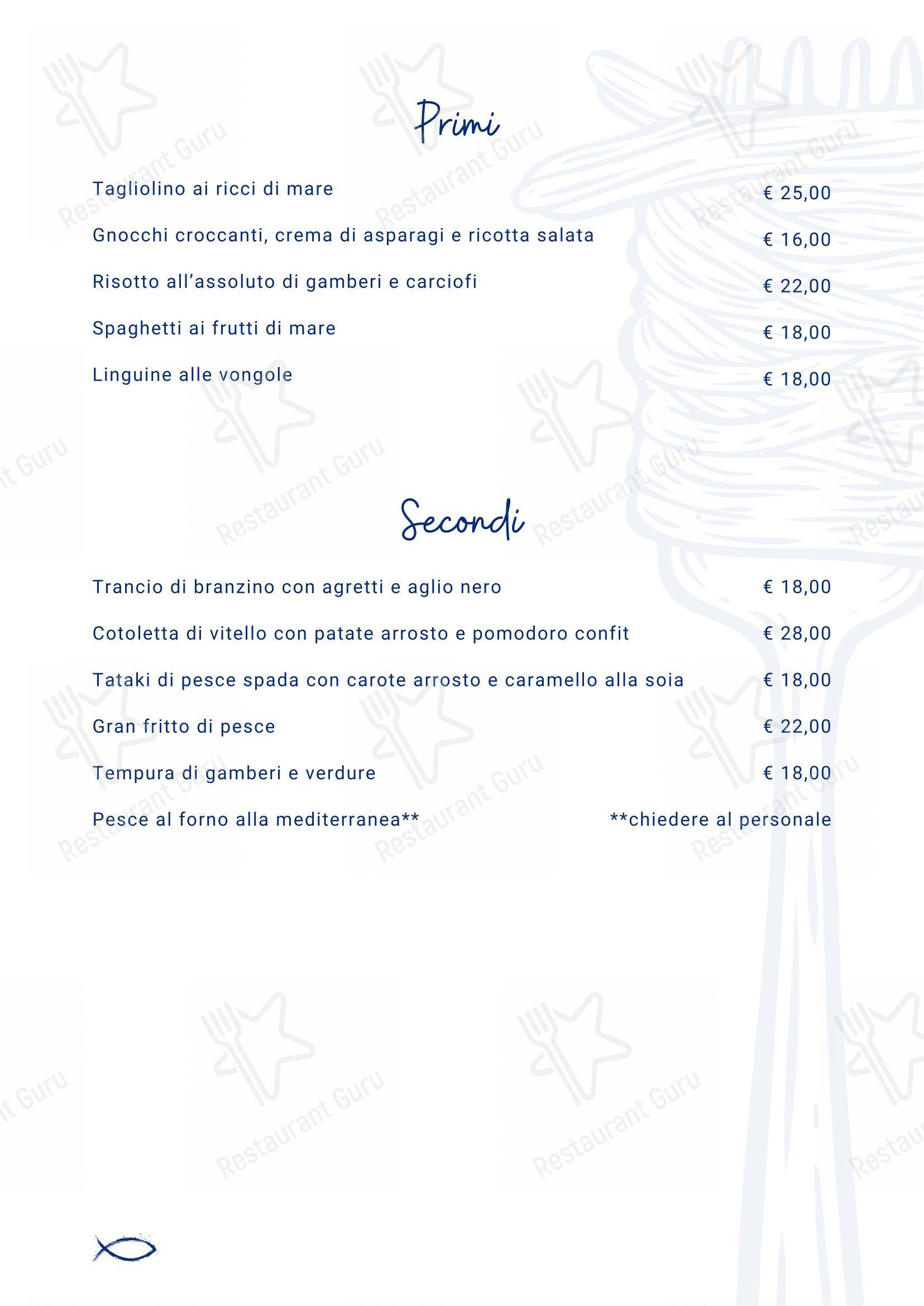 Menu bar per D-light Bistrot in Vimercate