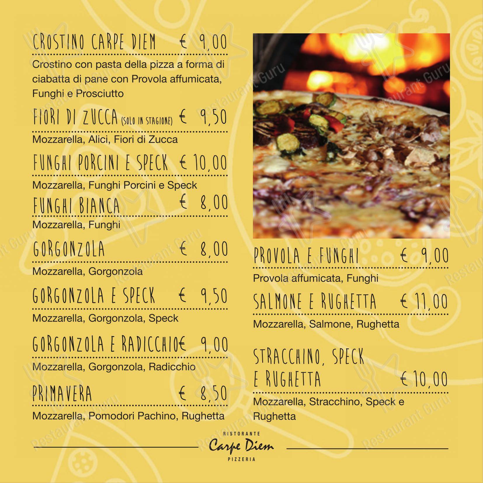 Menu per Ristorante Pizzeria - Carpe Diem PizzAe in Roma