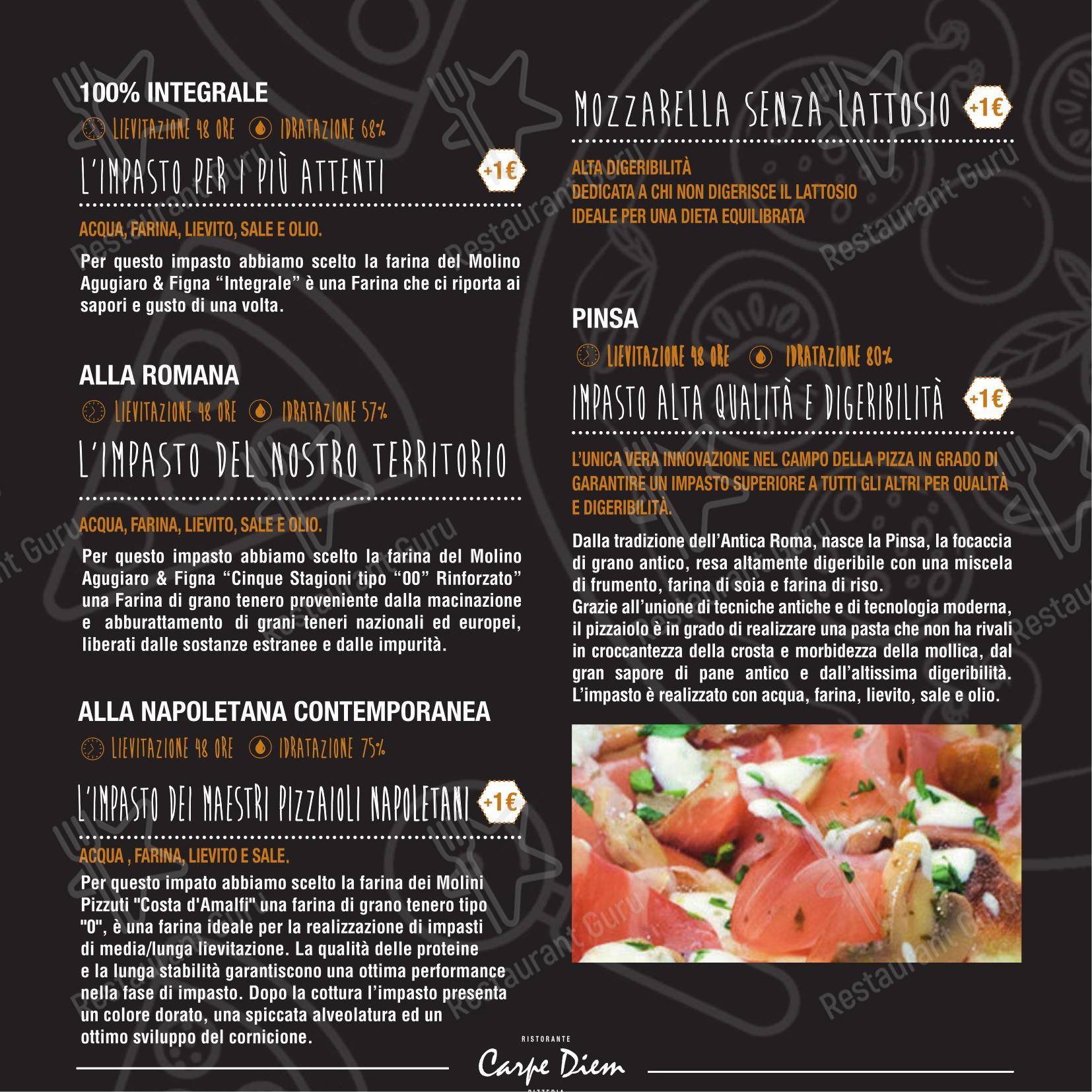Menu per Ristorante Pizzeria - Carpe Diem PizzAe in Roma