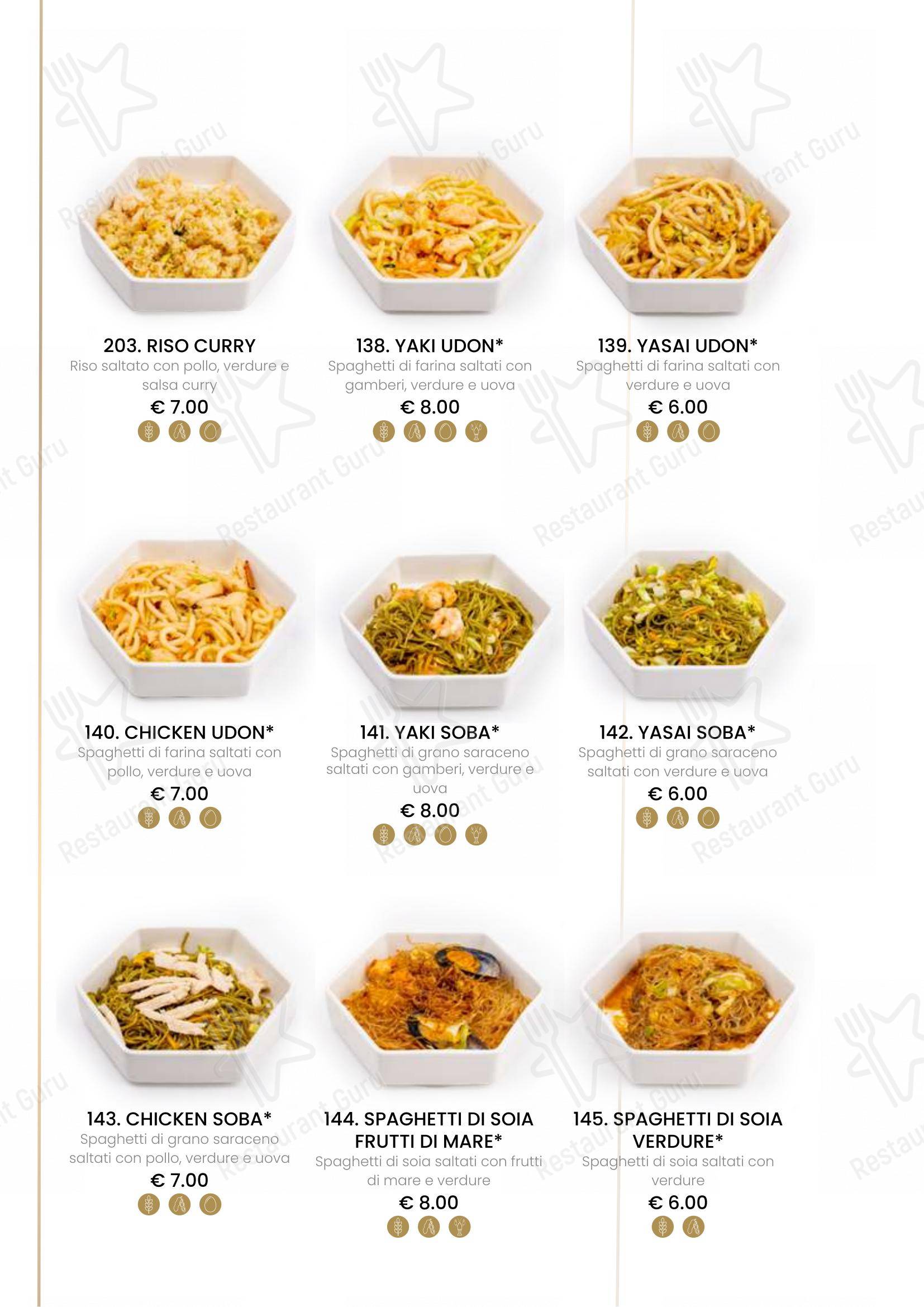 Menu di Ristorante Sushi Yami Vercelli - Menu bar